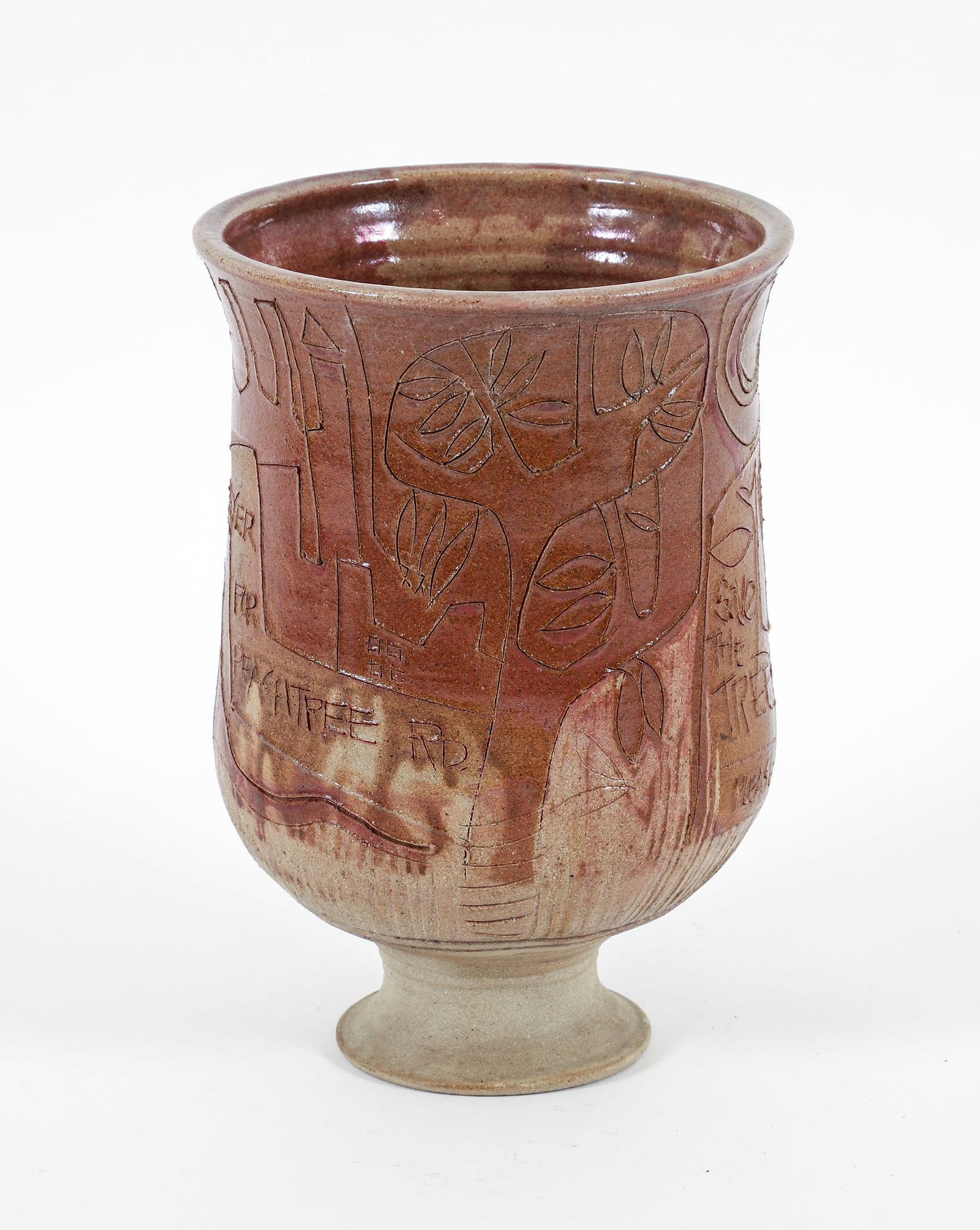 Charles Counts Studio Pottery Footed Vessel 1987 (1 of 9)