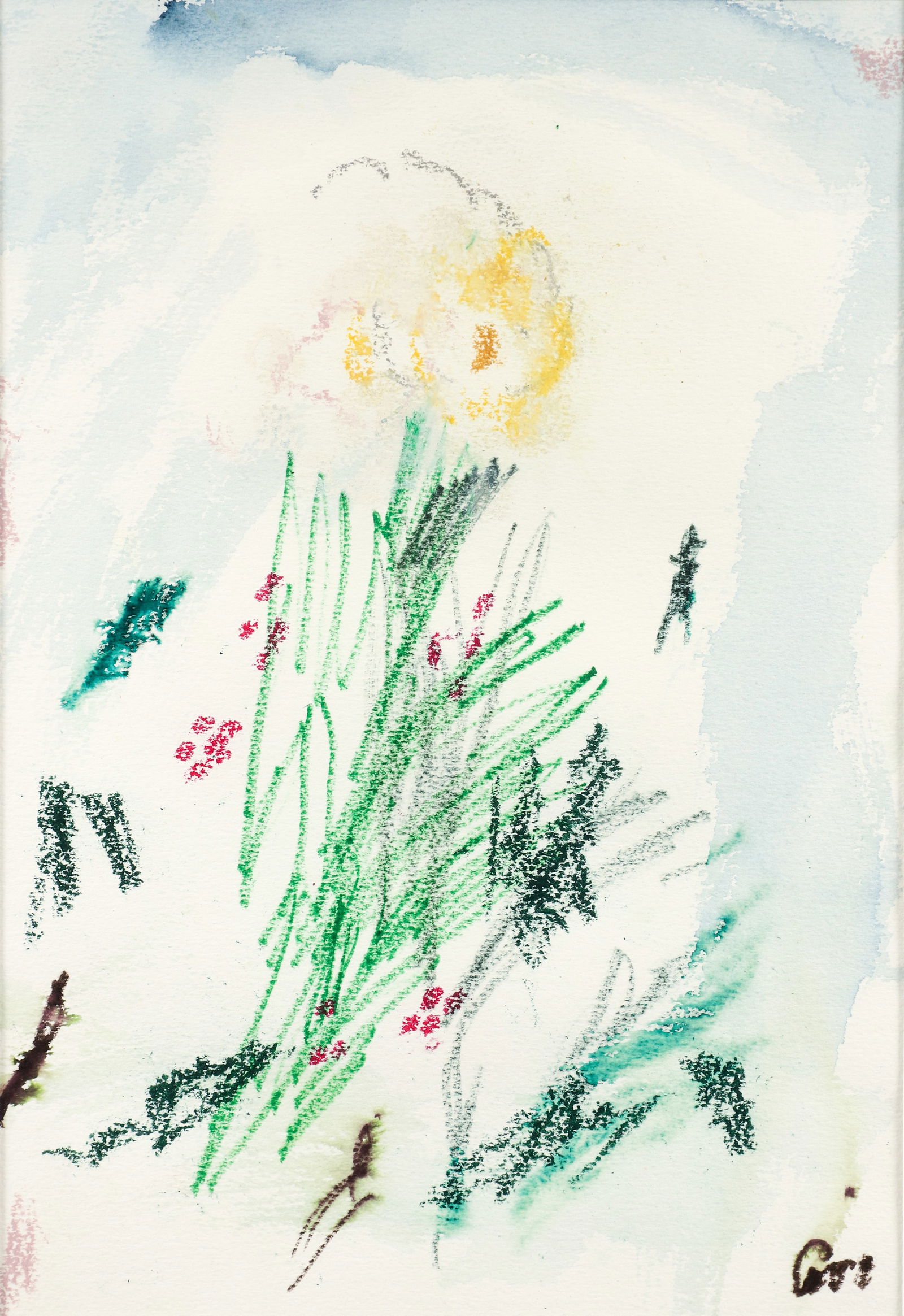 Cori Creed Flora Watercolor on Paper (1 of 4)