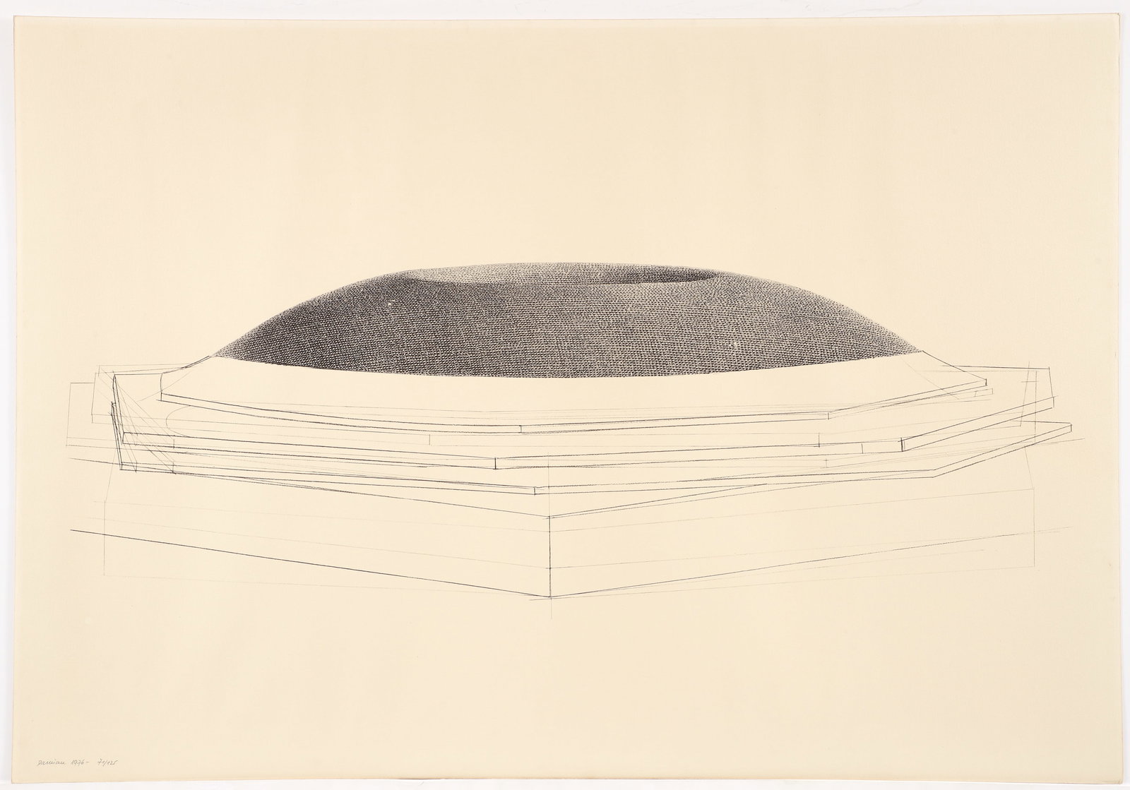 Horia Damian Visionary Project 1976 Signed Lithograph (1 of 3)