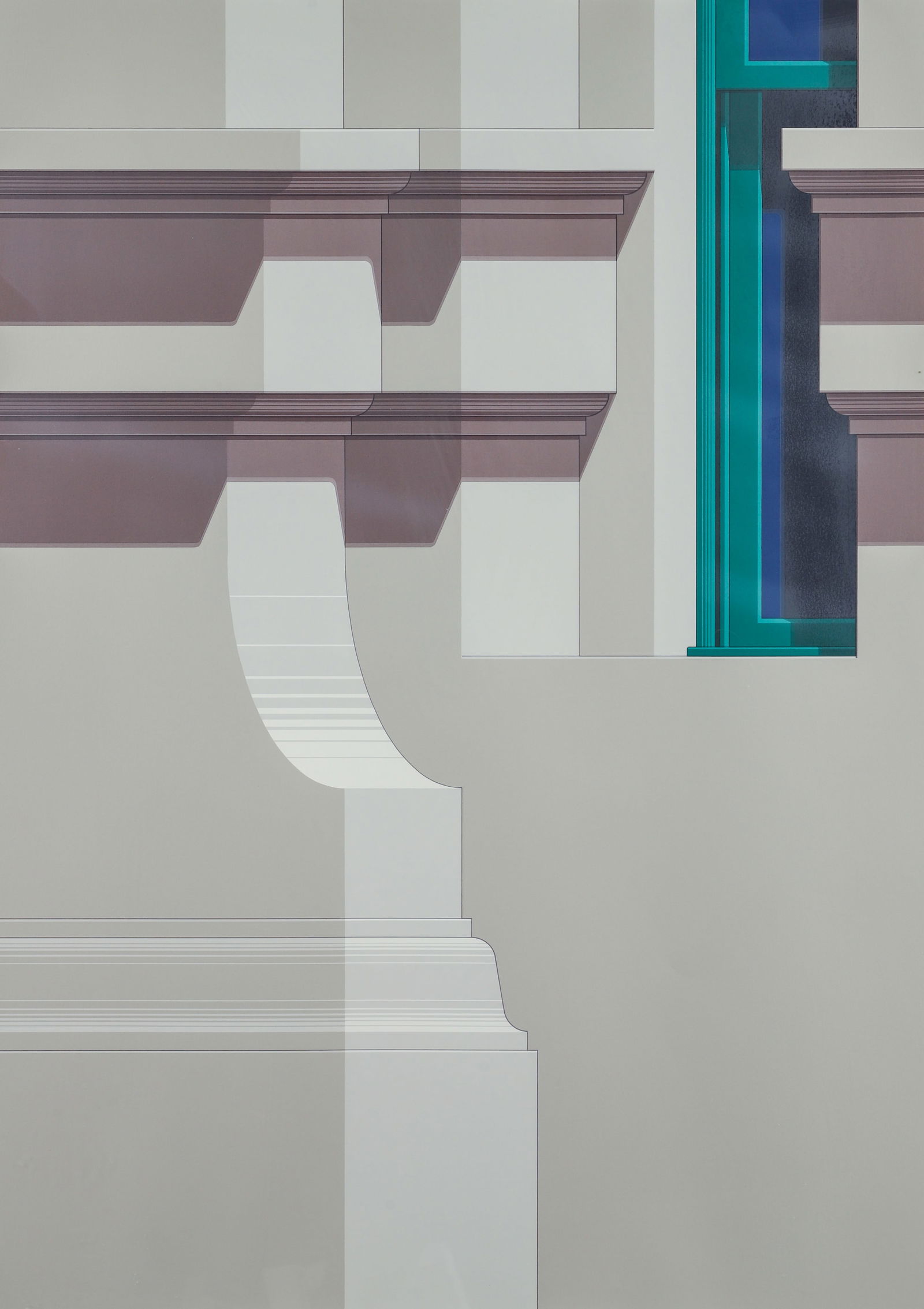 Hugh Kepets Lincoln 1988 Serigraph Signed: Kepets, Hugh (American, contemporary), Lincoln, 1988, serigraph, signed, dated, titled and numbered 65/95 in pencil along the bottom, image 35 x 25.25 inches, in a gray metal frame 41 x 31 inches.