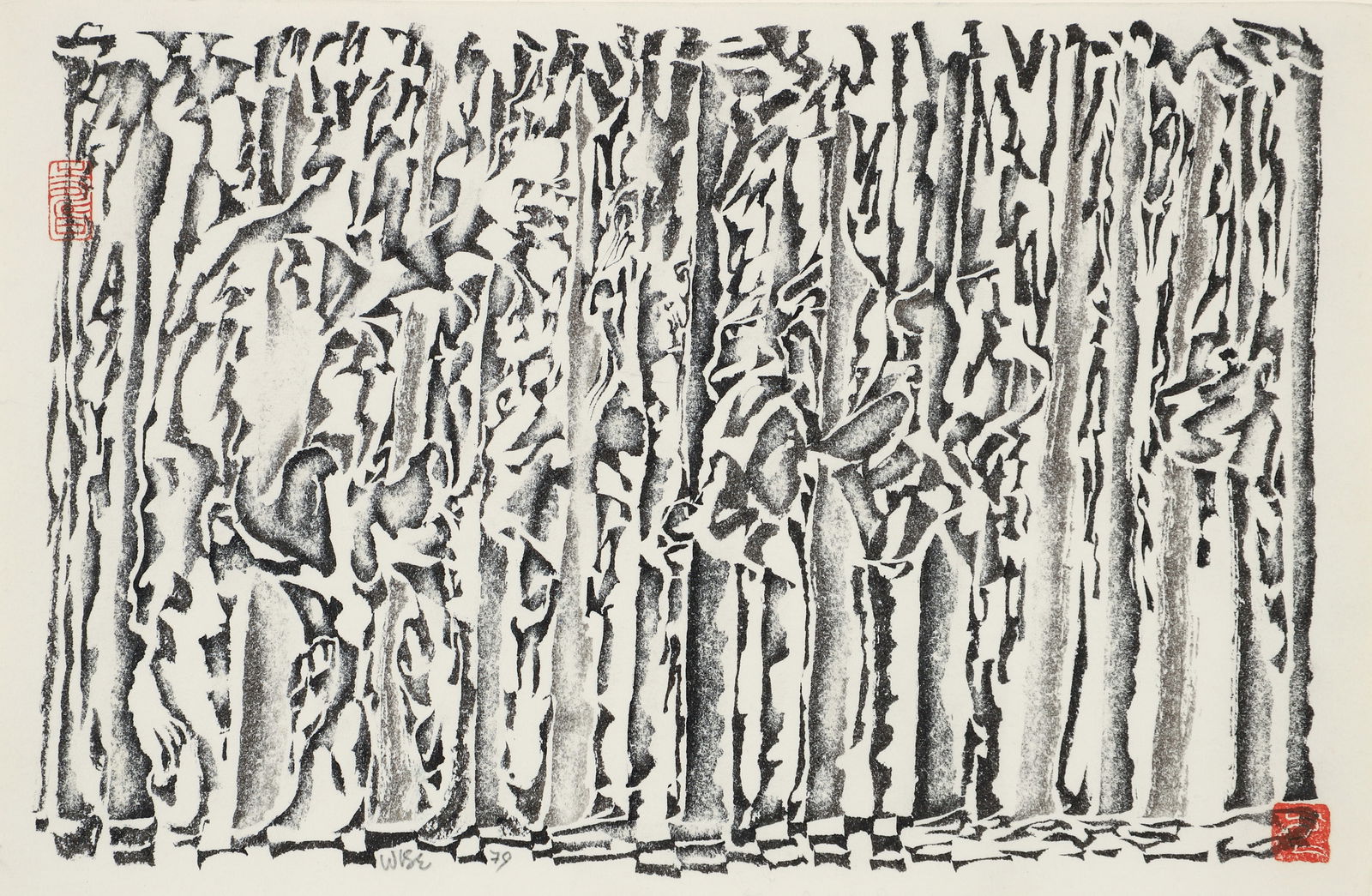 Jack Wise Forest relief print (1 of 6)
