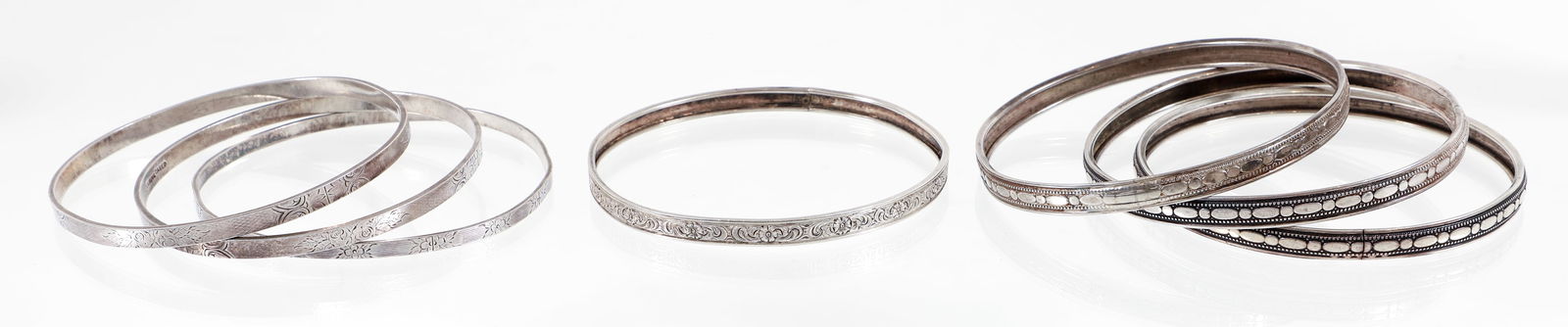 Vintage Silver Bangle Bracelets (1 of 9)