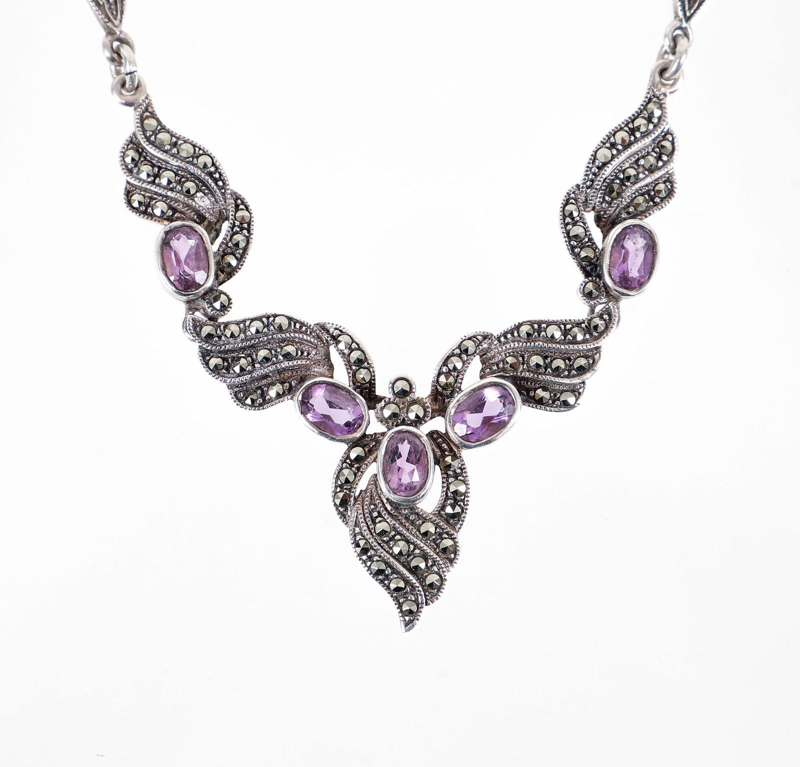 Silver Amethyst Pendant Necklace (1 of 4)