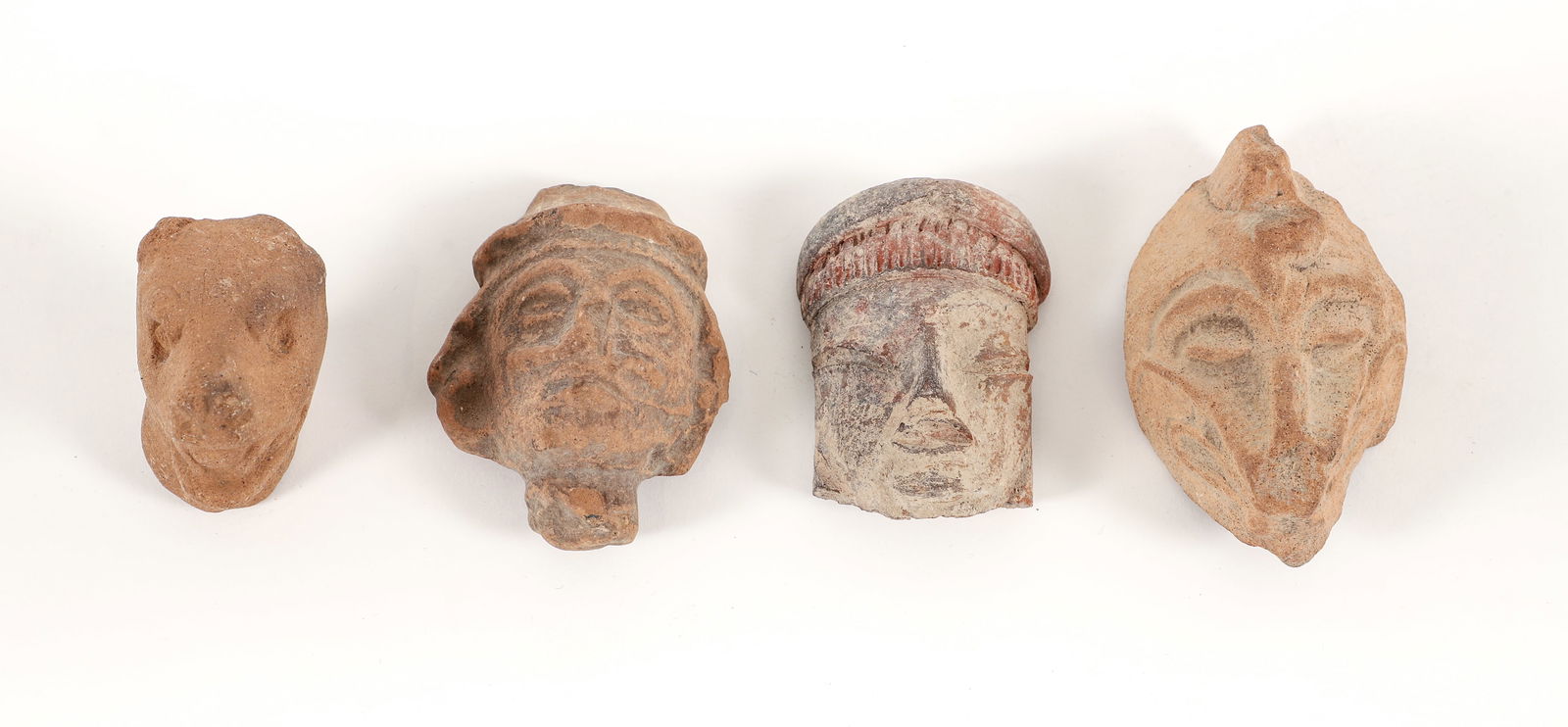 2 Pre-Aztec Effigy Heads and 2 Jaguars from the Tlaxcala and Puebla Region (1 of 9)