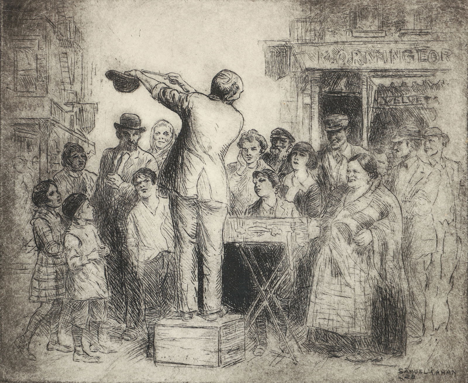 Samuel George Cahan etching Magician (1 of 5)