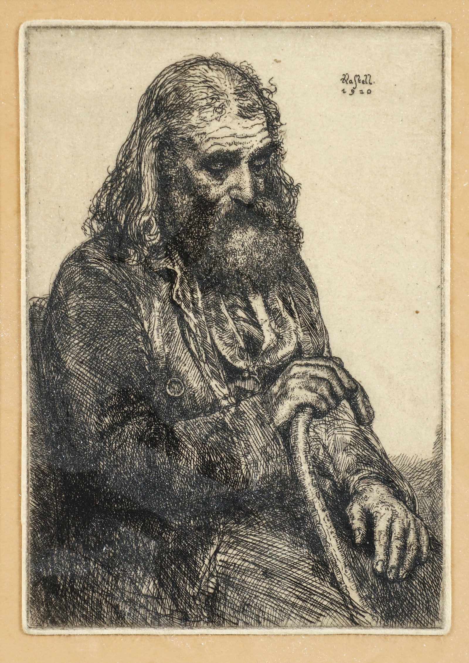 Ernest Haskell 1910 etching Blind Gypsy (1 of 4)