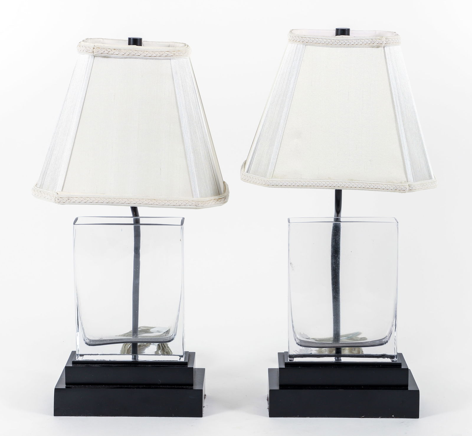 Pair of Contemporary Glass Vase Table Lamps (1 of 6)