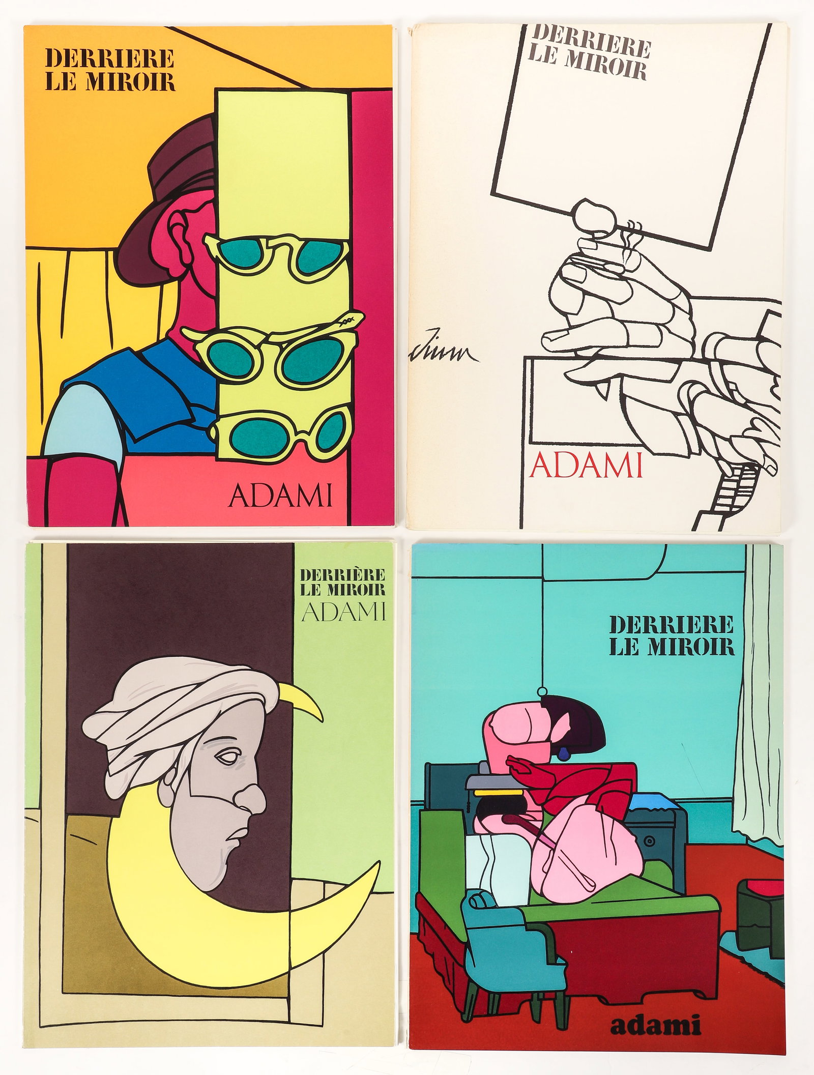 Valerio Adami 4 Issues Derriere Le Miroir Lithos 1970-1980 (1 of 8)