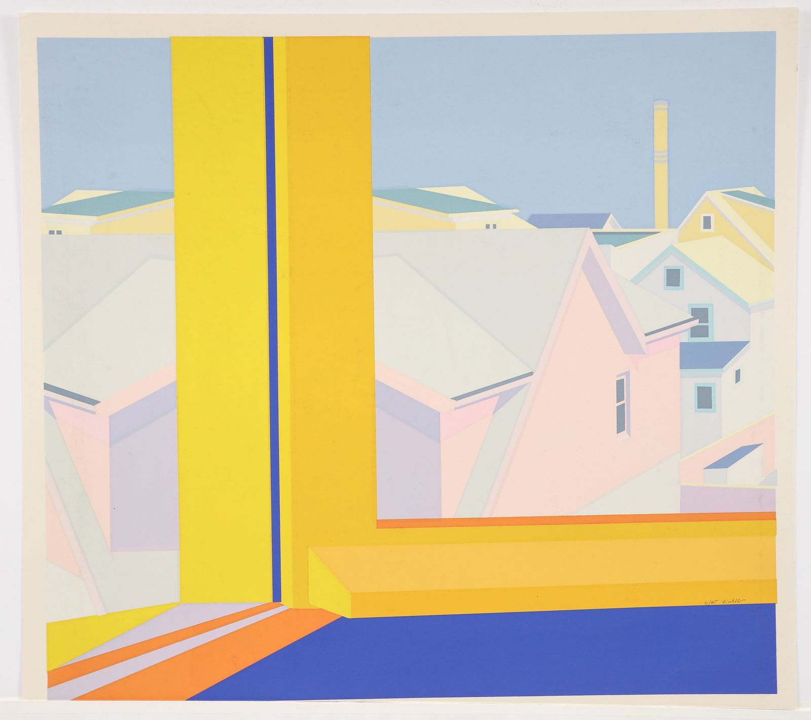 John Civitello Window 1977 Signed Screenprint (1 of 3)