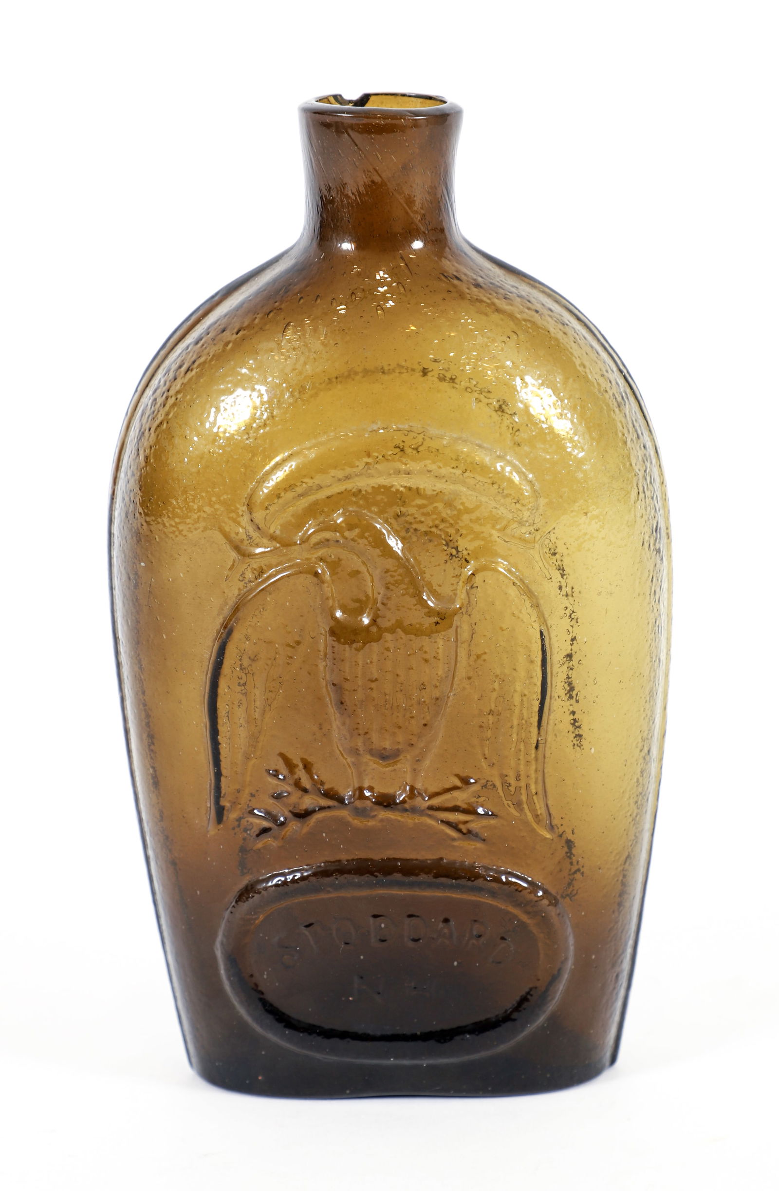 Blown Molded Glass Stoddard Eagle Flask (1 of 5)
