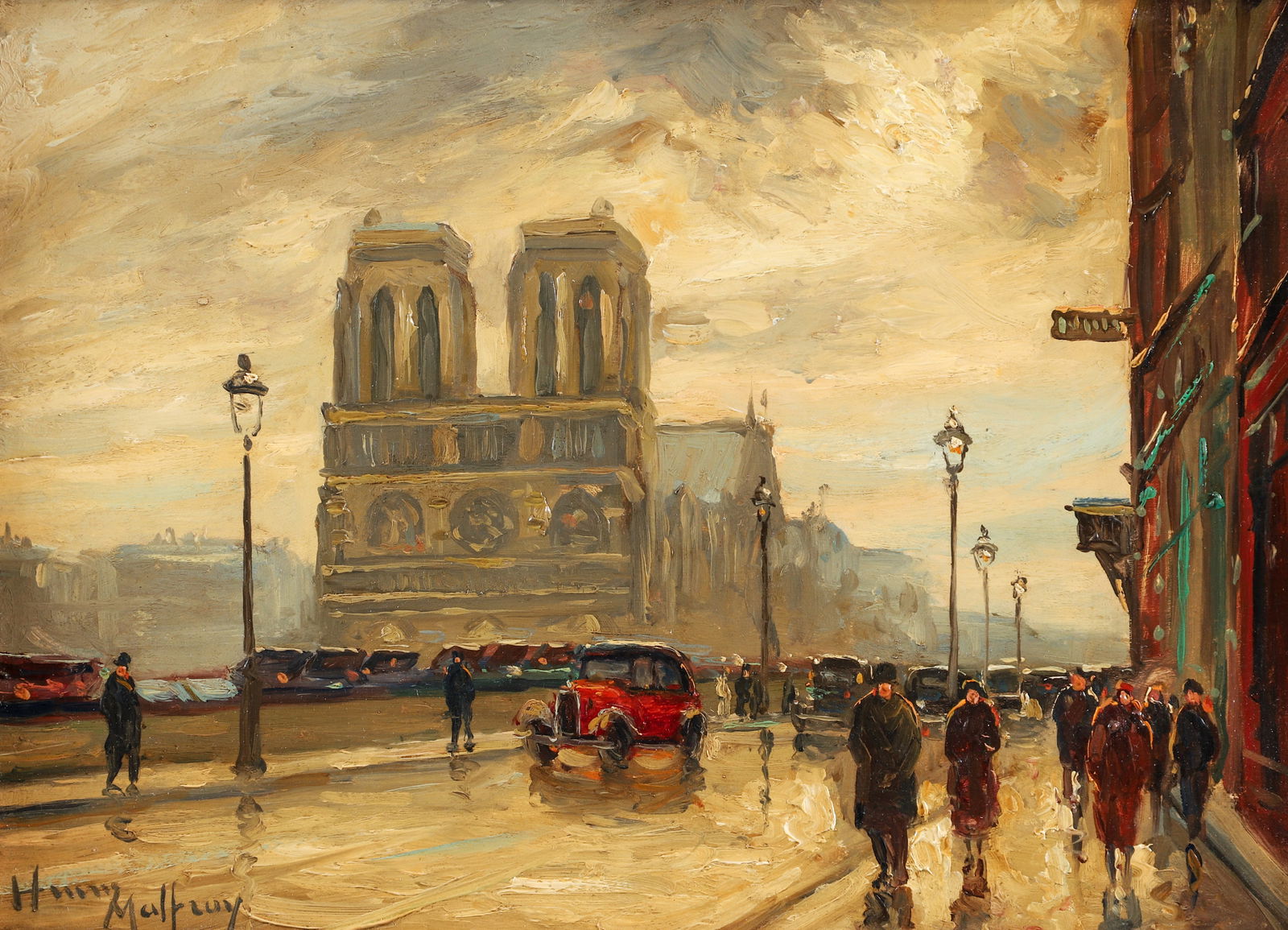 Henry Malfroy oil Boulevard Near Notre Dame, Paris (1 of 5)