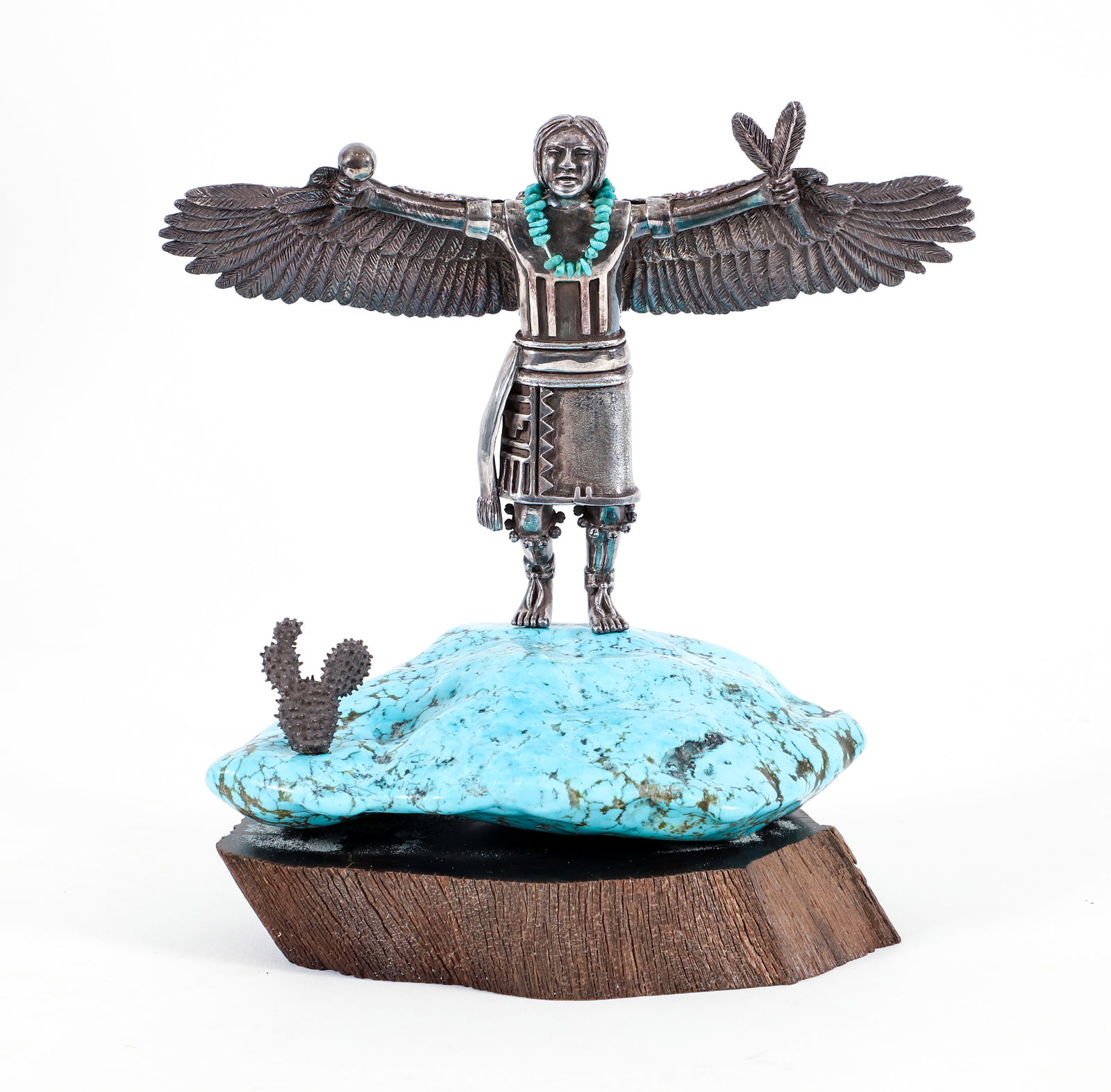 Carol Sues Silver and Turquoise Kachina in Display Case (1 of 6)