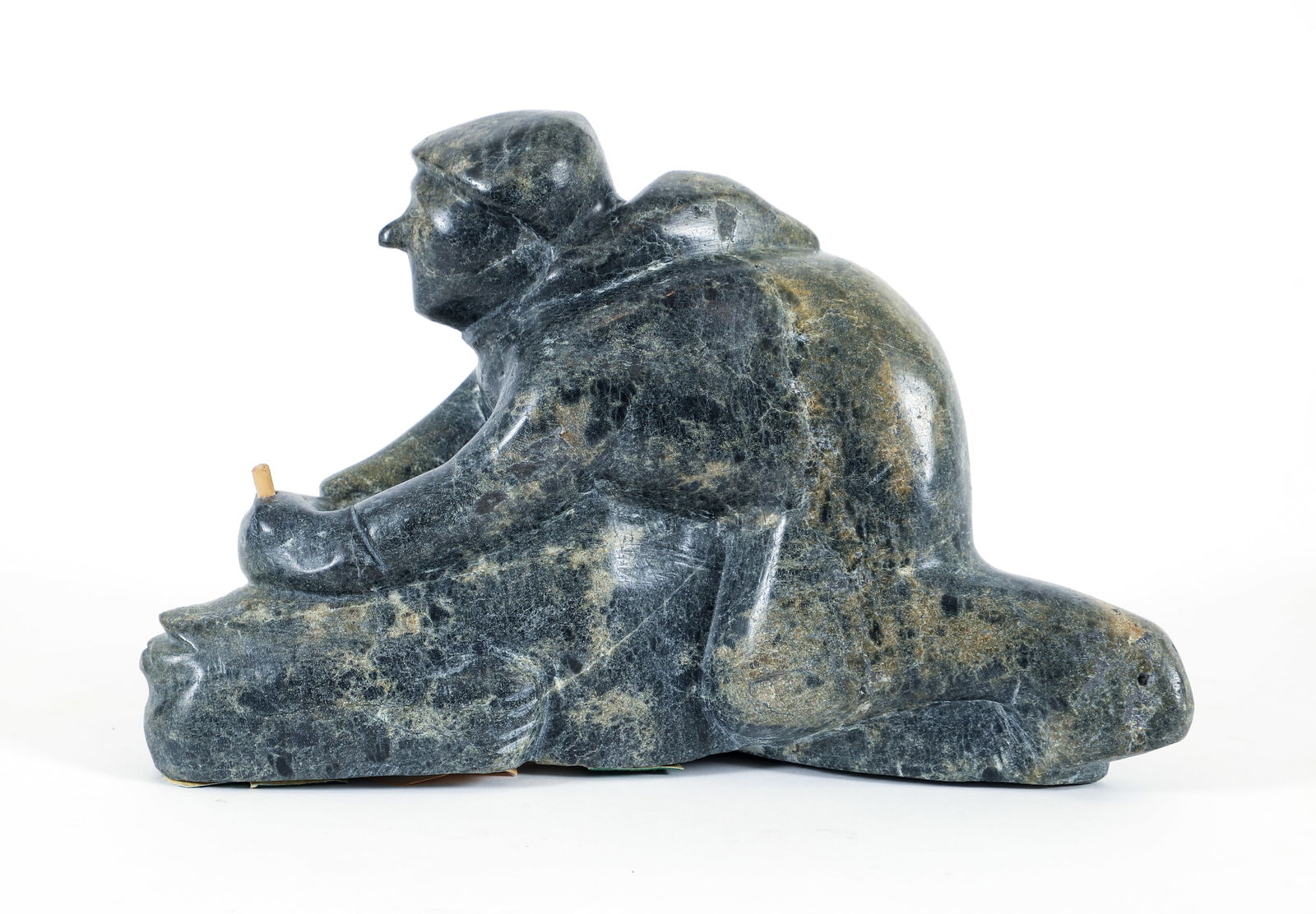 Jacob Irkok carved soapstone Seal Hunter (1 of 6)