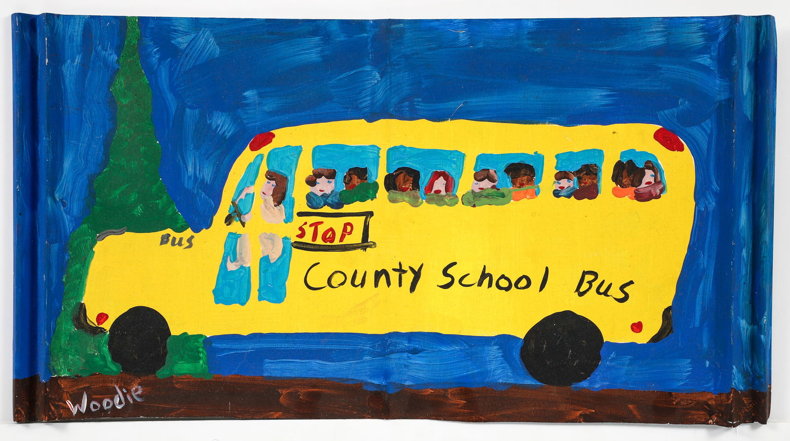 Woodie Long painting County School Bus (1 of 4)