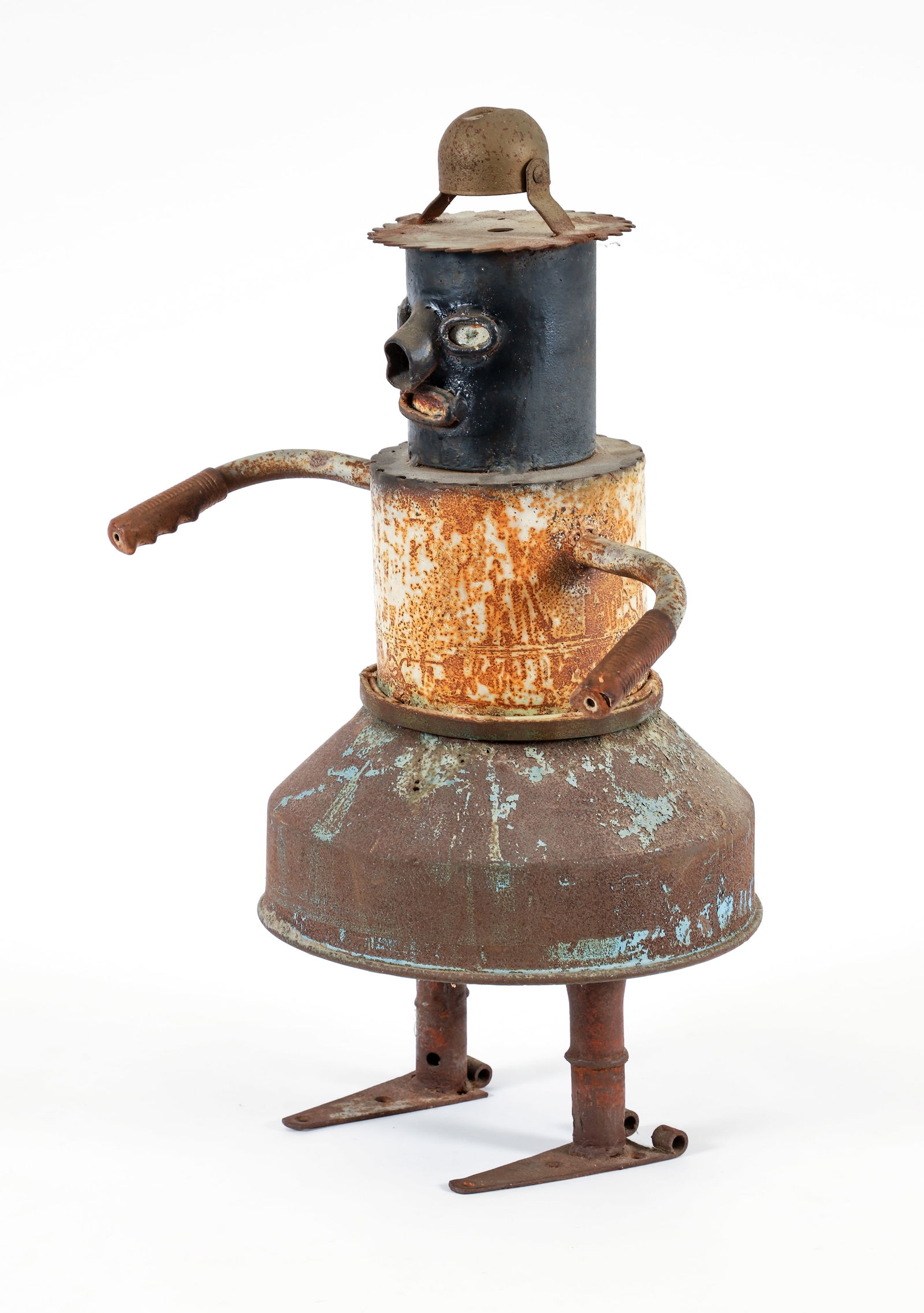 Attr. Jay Rogers Metal Sculpture Figure in Hat (1 of 7)