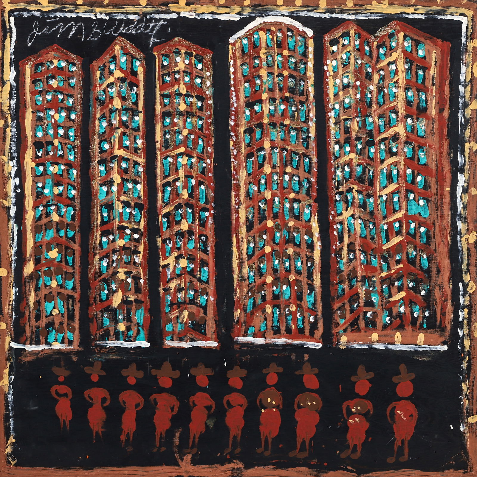 Jimmie Lee Sudduth painting Hi Rise Apartment Buildings (1 of 4)