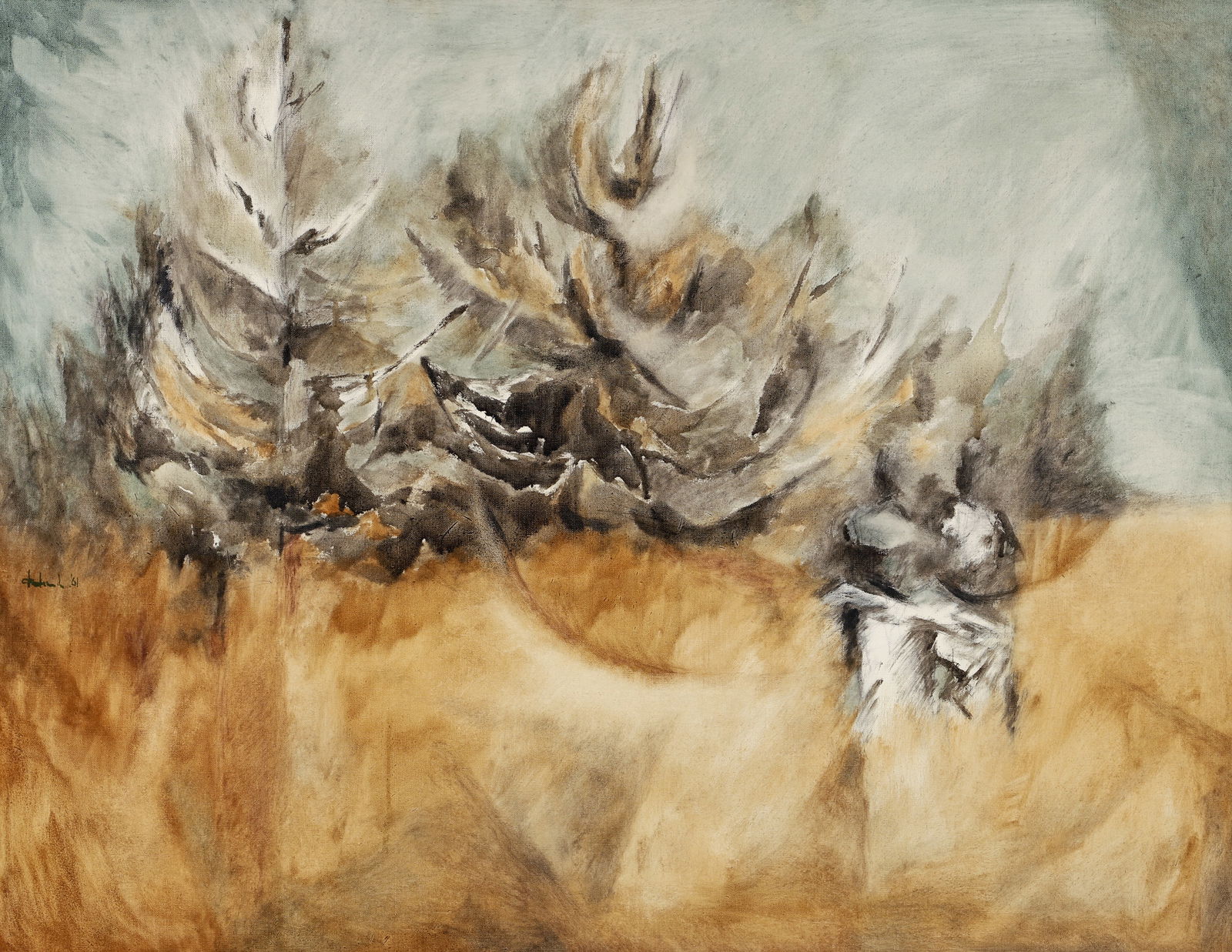 Eugene Kalinowski The Hunters Oil on Canvas 1961 (1 of 5)