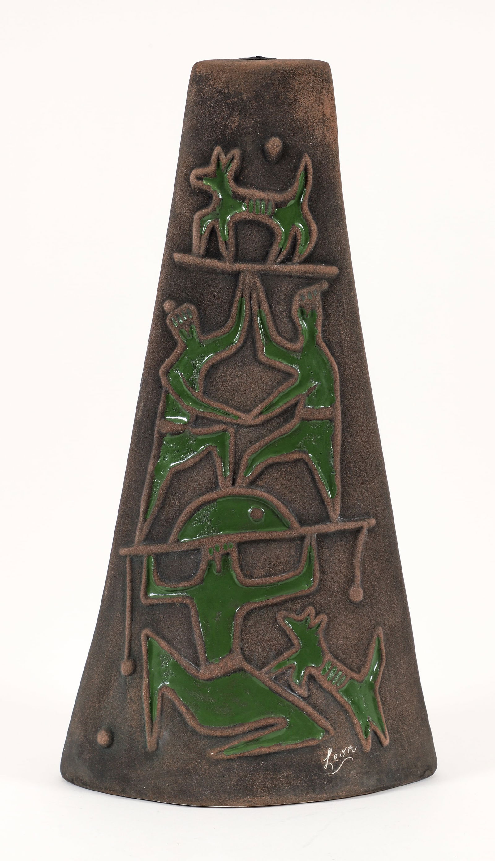 Leon Mid 20th Century Stoneware Relief Sculpture (1 of 7)