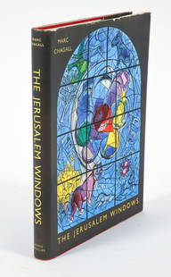 Marc Chagall Jerusalem Windows with 2 Orig Lithographs: Chagall, Marc and Jean Leymarie, The Jerusalem Windows, complete with 2 original color lithographs bound-in as issued, plus countless other illustrations, 1962, First American edition, George Brazille