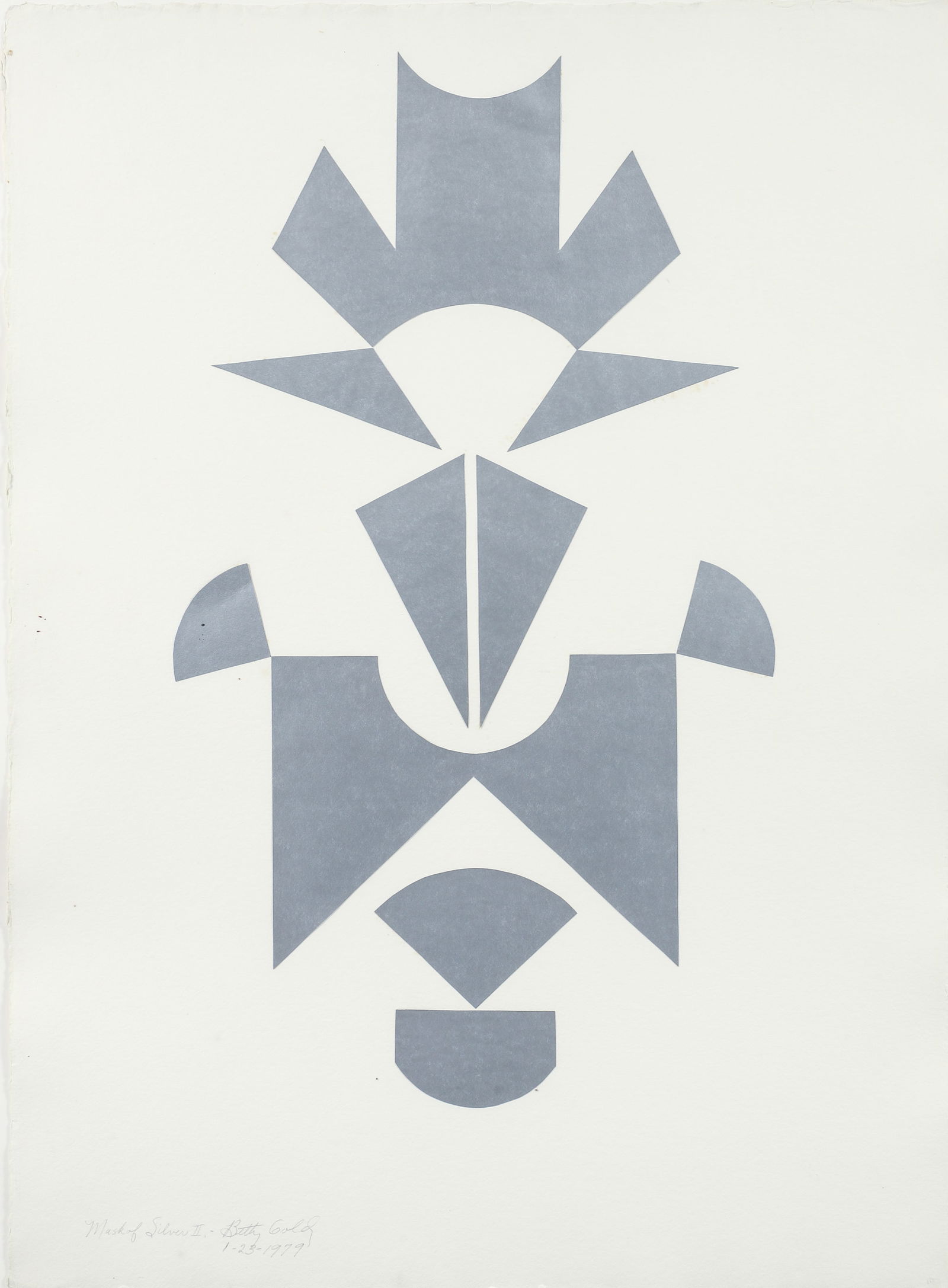 Betty Gold 1979 metal cutout collage Mask of Silver II (1 of 4)