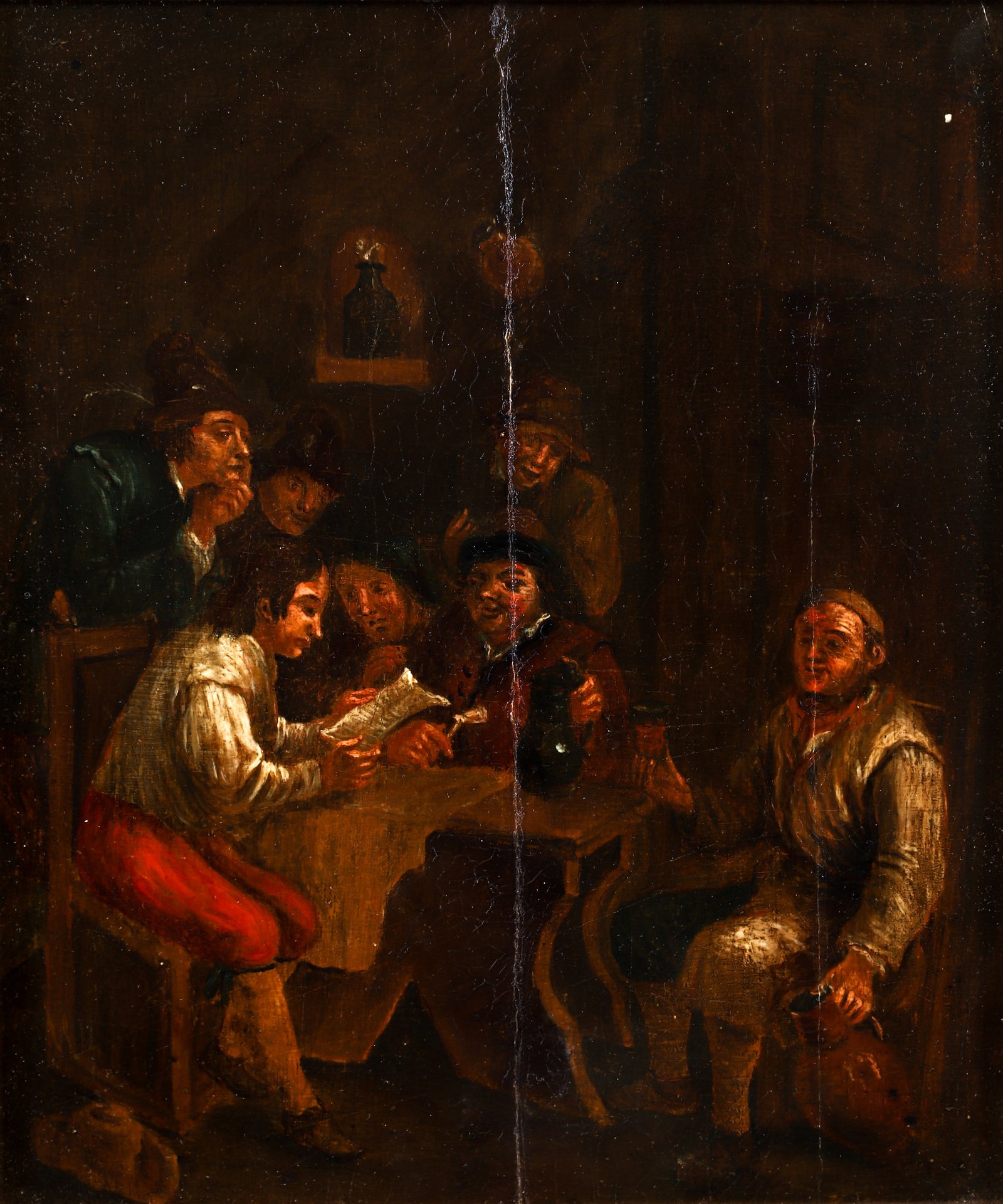 Dutch Haarlem School Oil The Letter Reader in The Tavern (1 of 4)