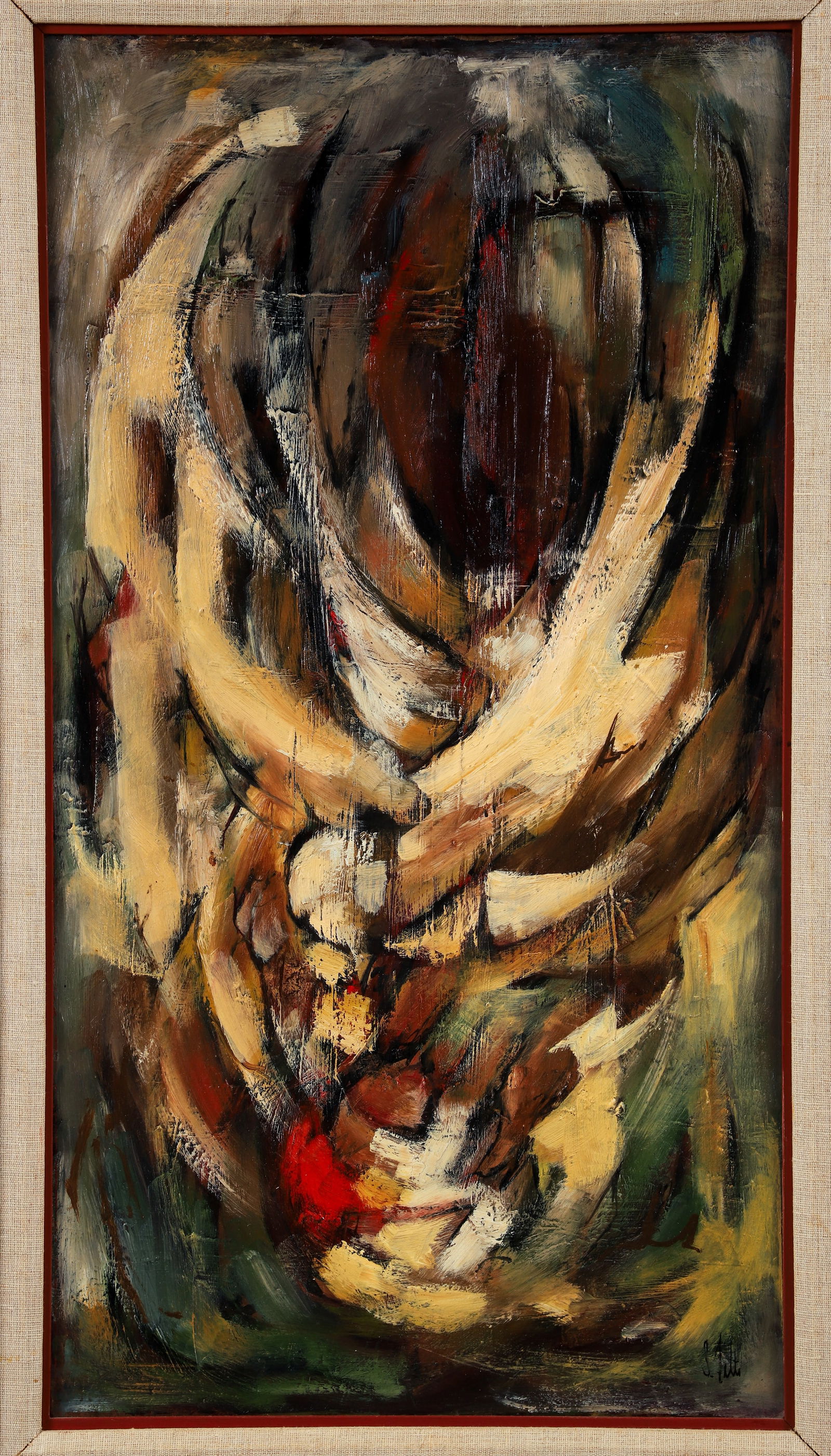 Shirley M. Delts Oil on Board Les Oiseau (1 of 3)