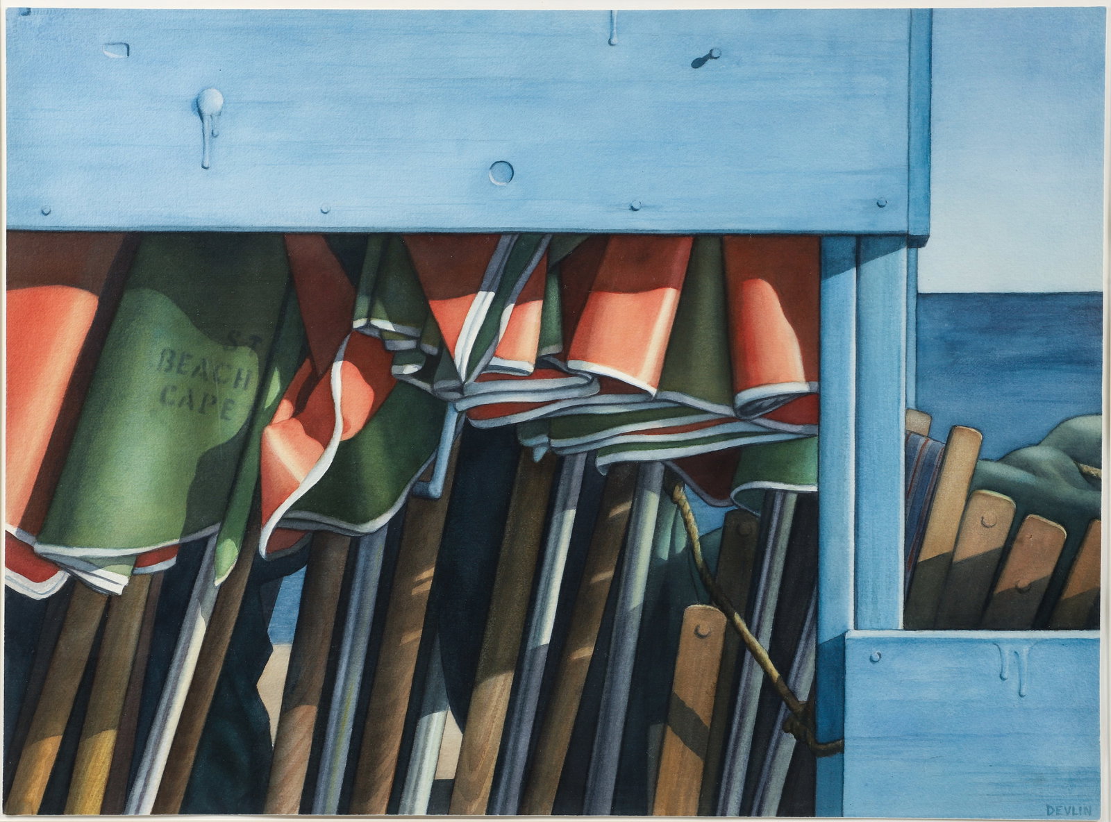 Dick Devlin Watercolor Cape May Beach Rental (1 of 3)