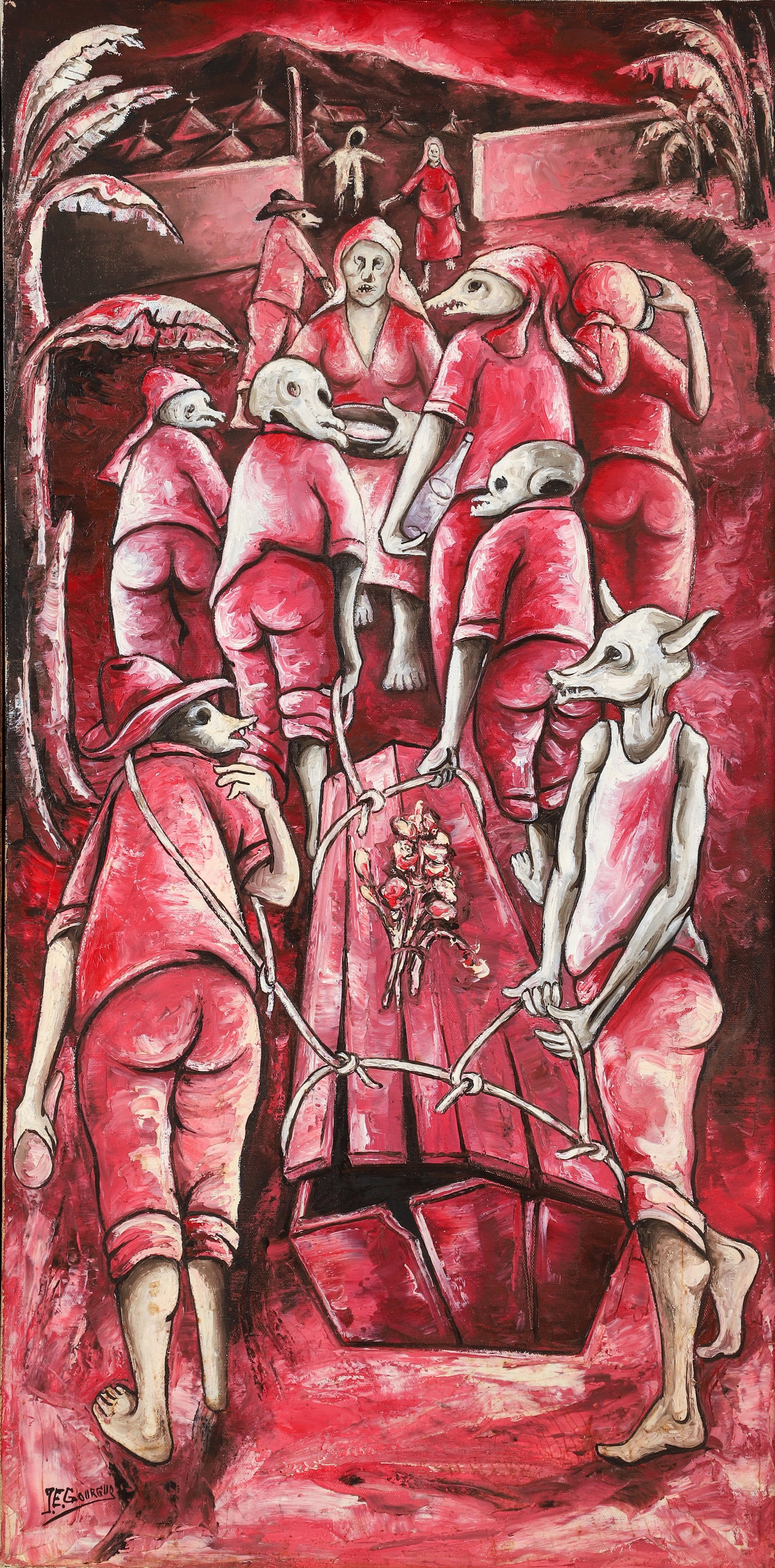 Jacques Enguerrand Gourgue Zombies Oil on Canvas (1 of 4)