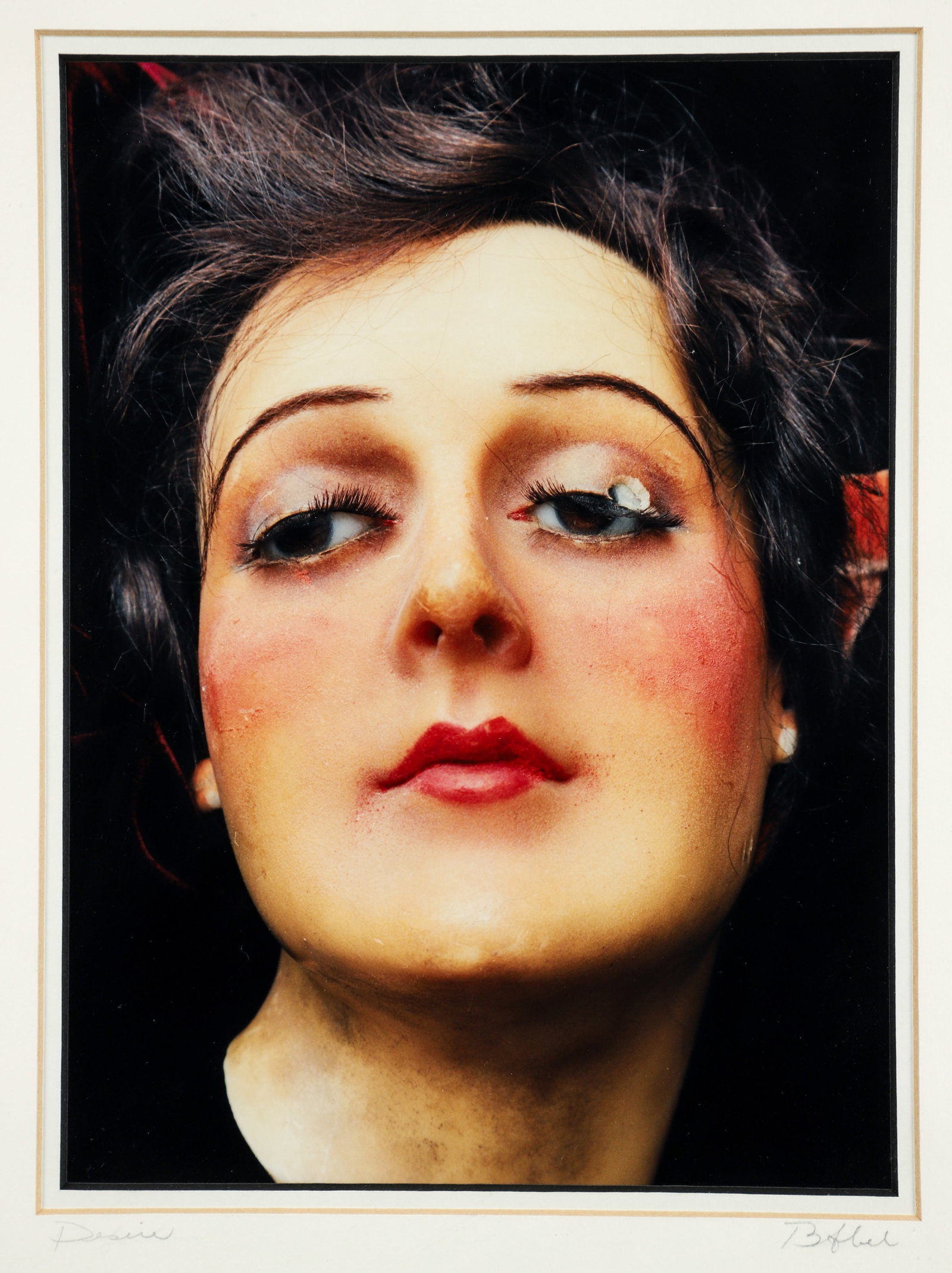 Barbara Abel Desire Tragic Beauties Photograph: Abel, Barbara (American, contemporary), Desire, from the Tragic Beauties series, c.2010, color photograph, signed and titled in pencil on the mat, 9.25 x 7 inches, matted and framed 15.25 x 12.25 inch