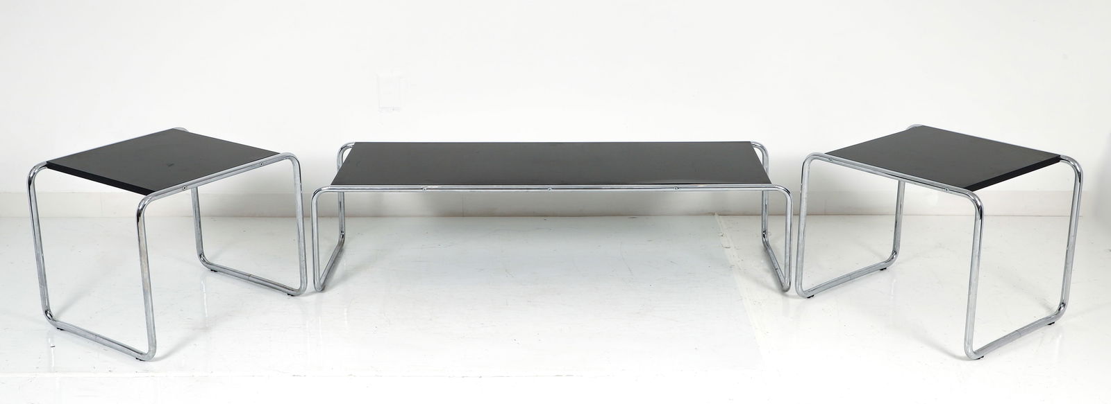 Set of 3 Marcel Breuer Style Laccio Nesting Tables (1 of 5)