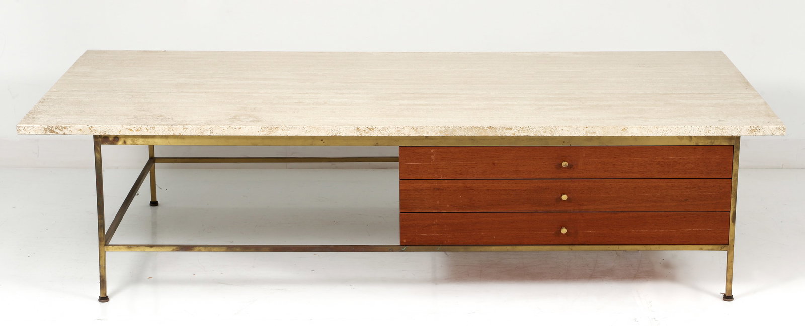 Paul McCobb for Calvin Travertine Top Coffee Table (1 of 5)