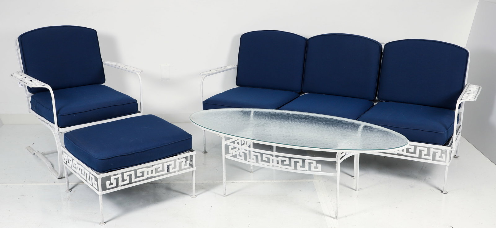 Set of Cast Iron Grecian Key Motif Patio Furniture (1 of 5)