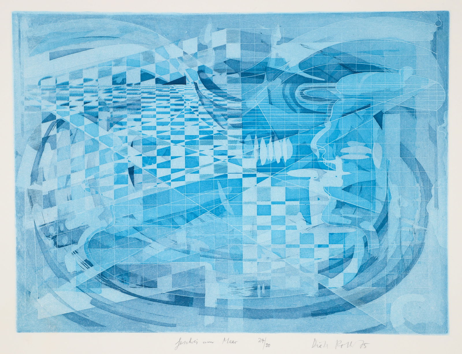 Dieter Roth Screaming by the Sea Signed Etching 1975 (1 of 3)