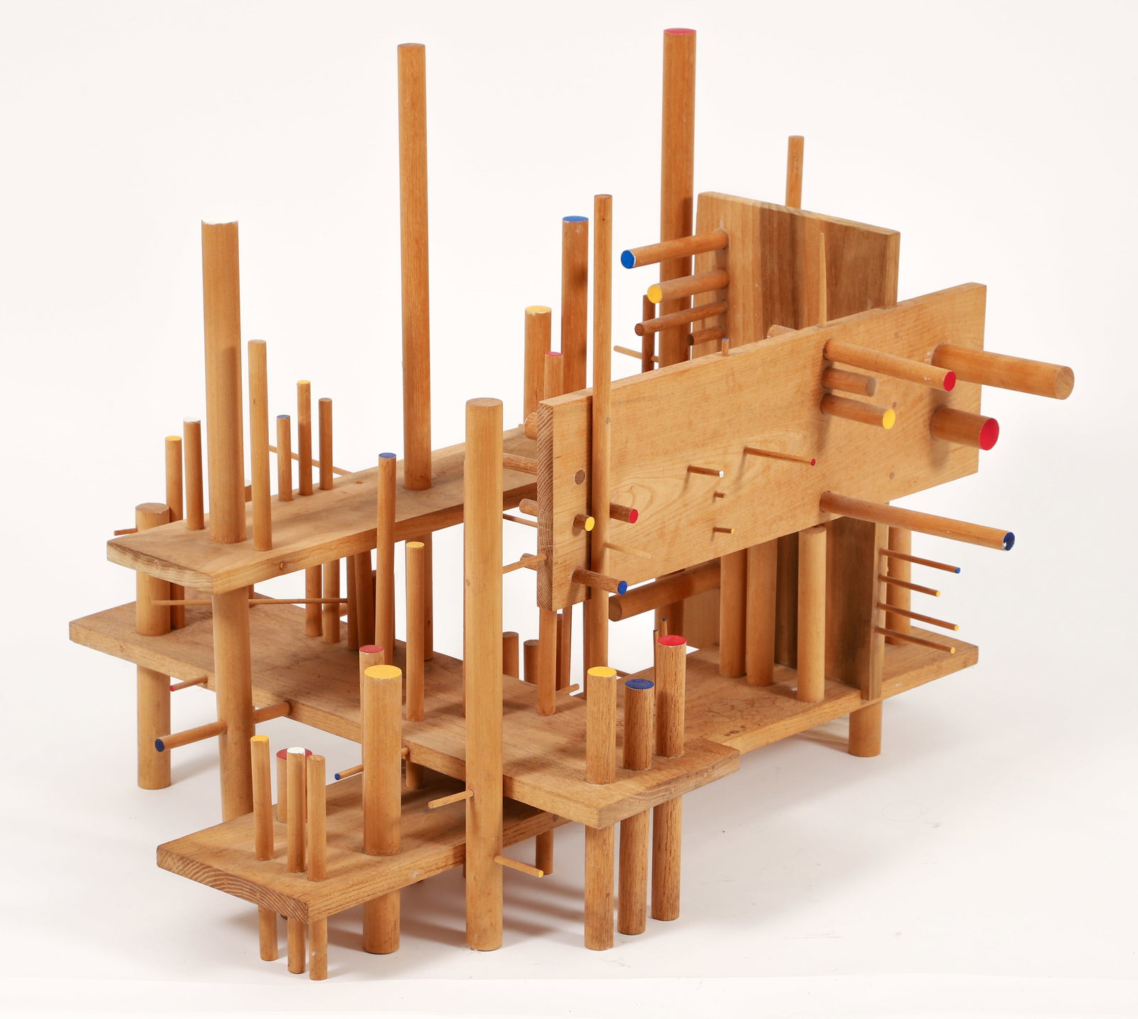 John Winberg sculpture Red, Yellow, Blue Painted Dowel Rod Sculpture (1 of 4)