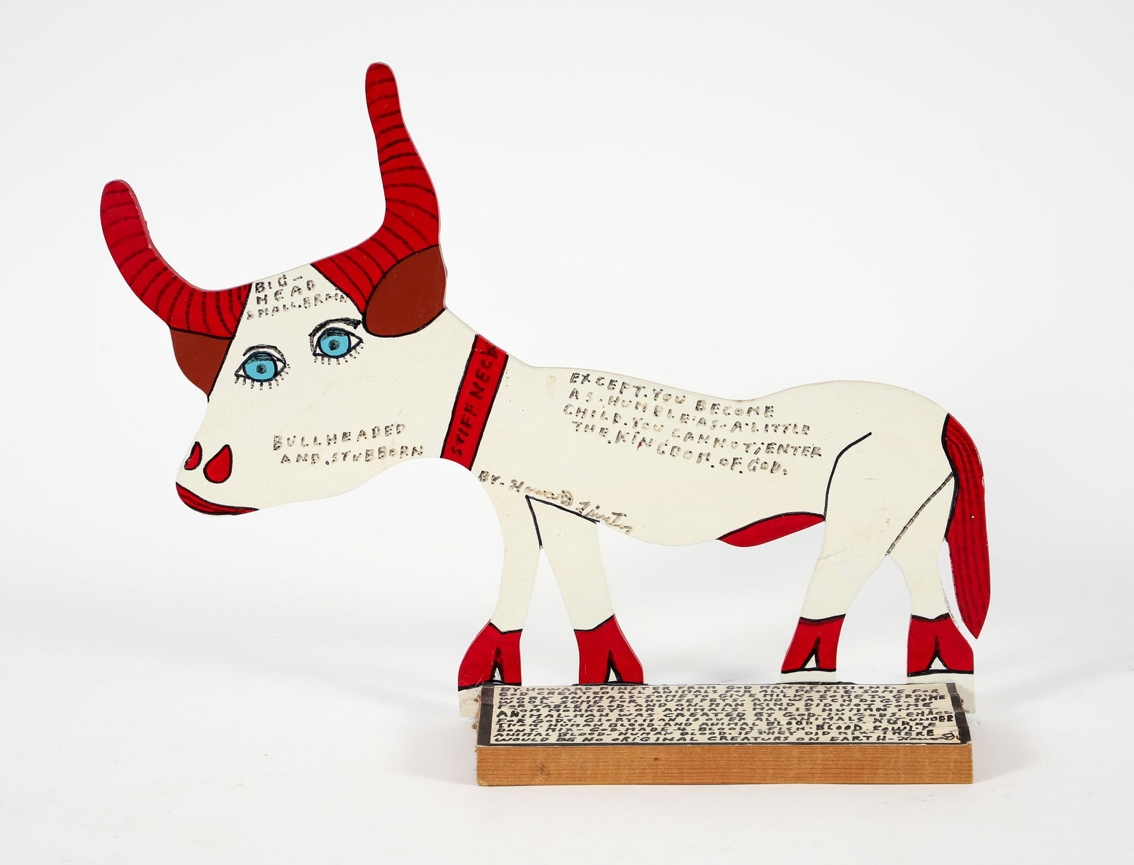 Howard Finster Mixed Media Bullheaded and Stubborn (1 of 6)
