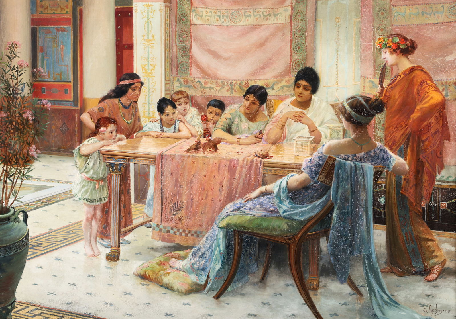 Georges Antoine Rochegrosse Combat de Cailles Oil (1 of 6)