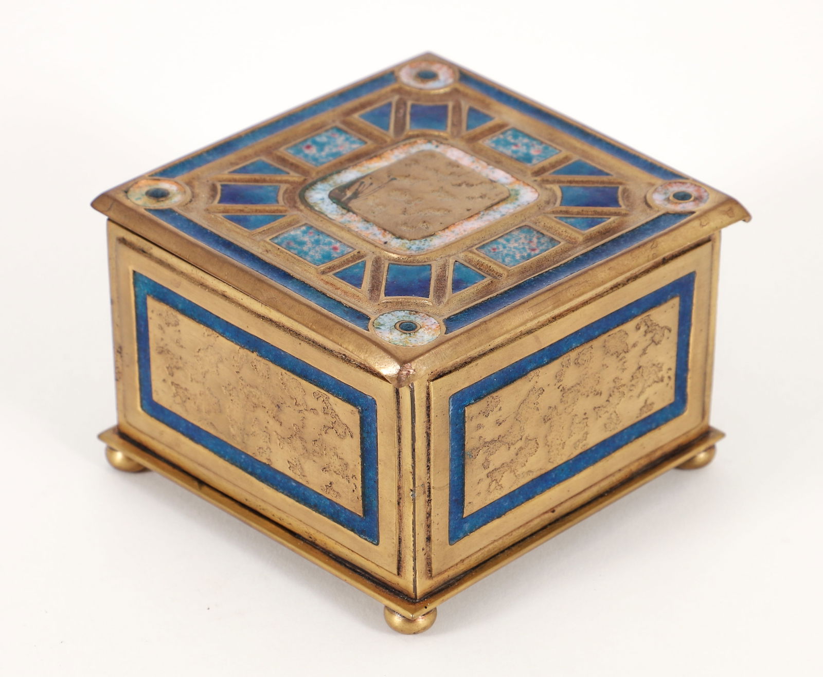 Louis C. Tiffany Furnaces Art Deco Bronze Inkwell (1 of 6)