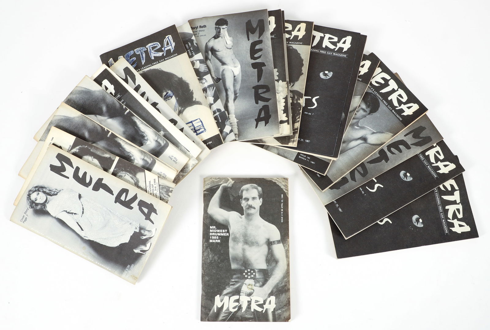 19 issues of rare Gay Magazine METRA 1985-1986 (1 of 2)