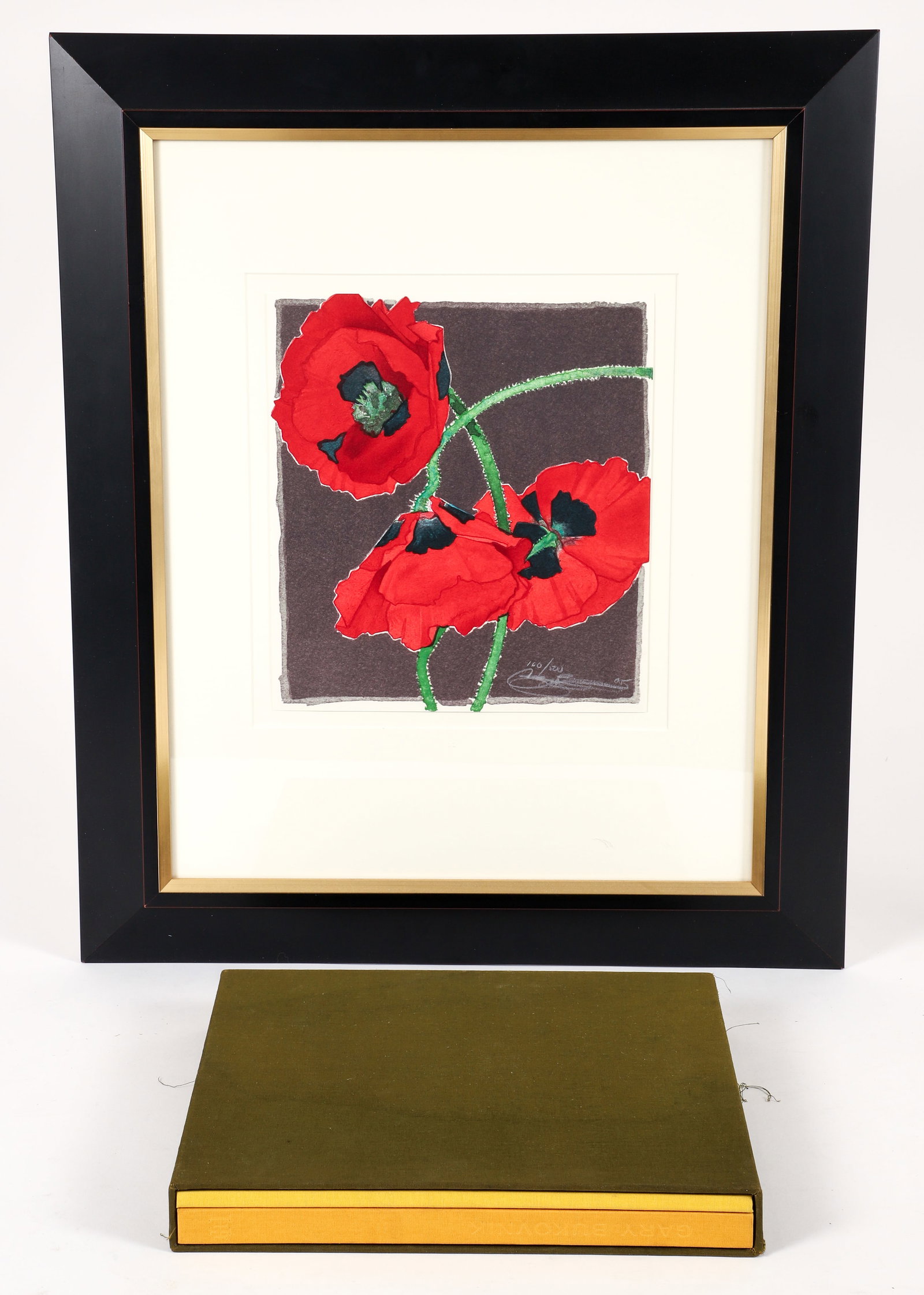 Gary Bukovnik Signed Print Red Poppies with Book (1 of 5)