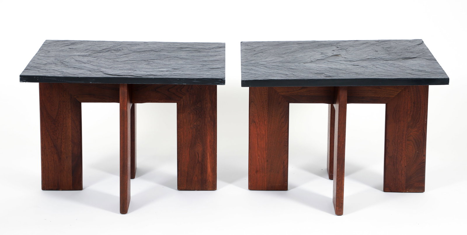 Adrian Pearsall slate top walnut side tables (1 of 5)