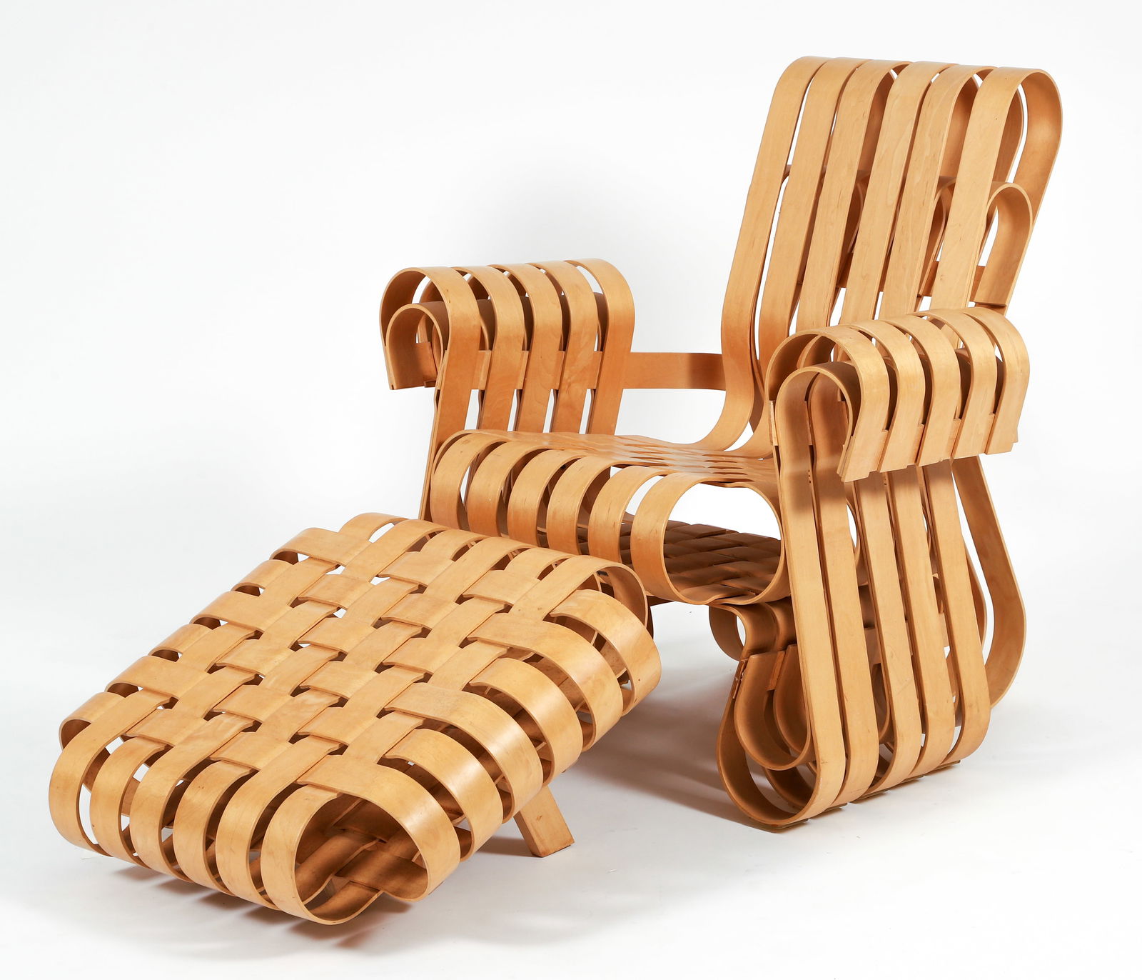 Frank Gehry for Knoll Power Play Chair and Ottoman (1 of 8)