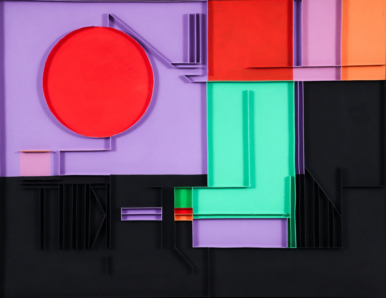 William Libby Mixed media shadow box construction Sunset (1 of 4)