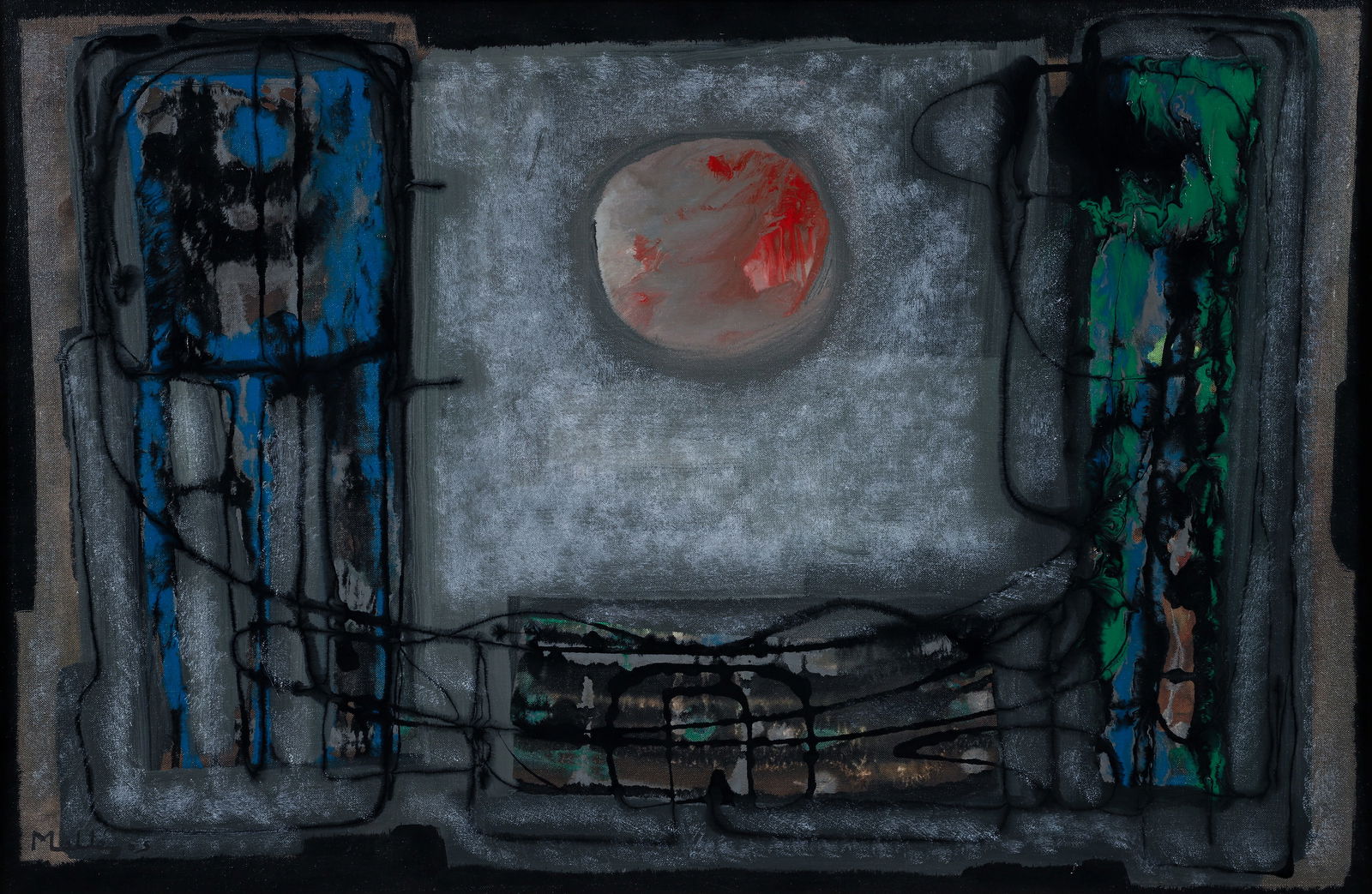 Yannis Maltezos oil on canvas board Abstraction (1 of 3)