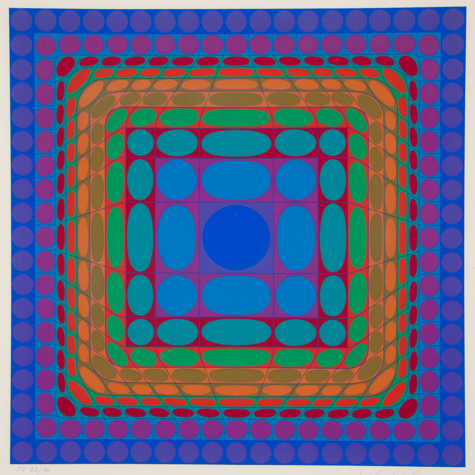 Victor Vasarely Signed Op Art Serigraph (1 of 4)