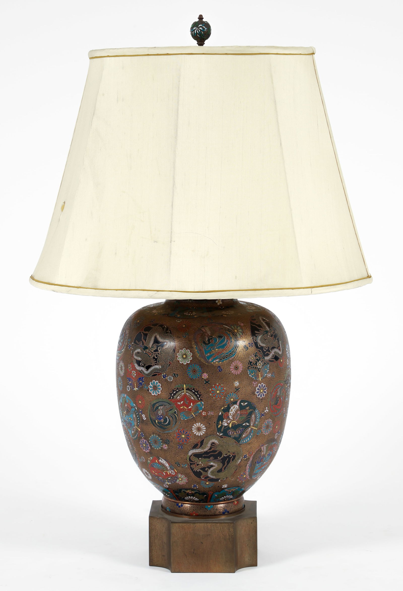 20th Century Japanese Cloisonne Table Lamp (1 of 8)