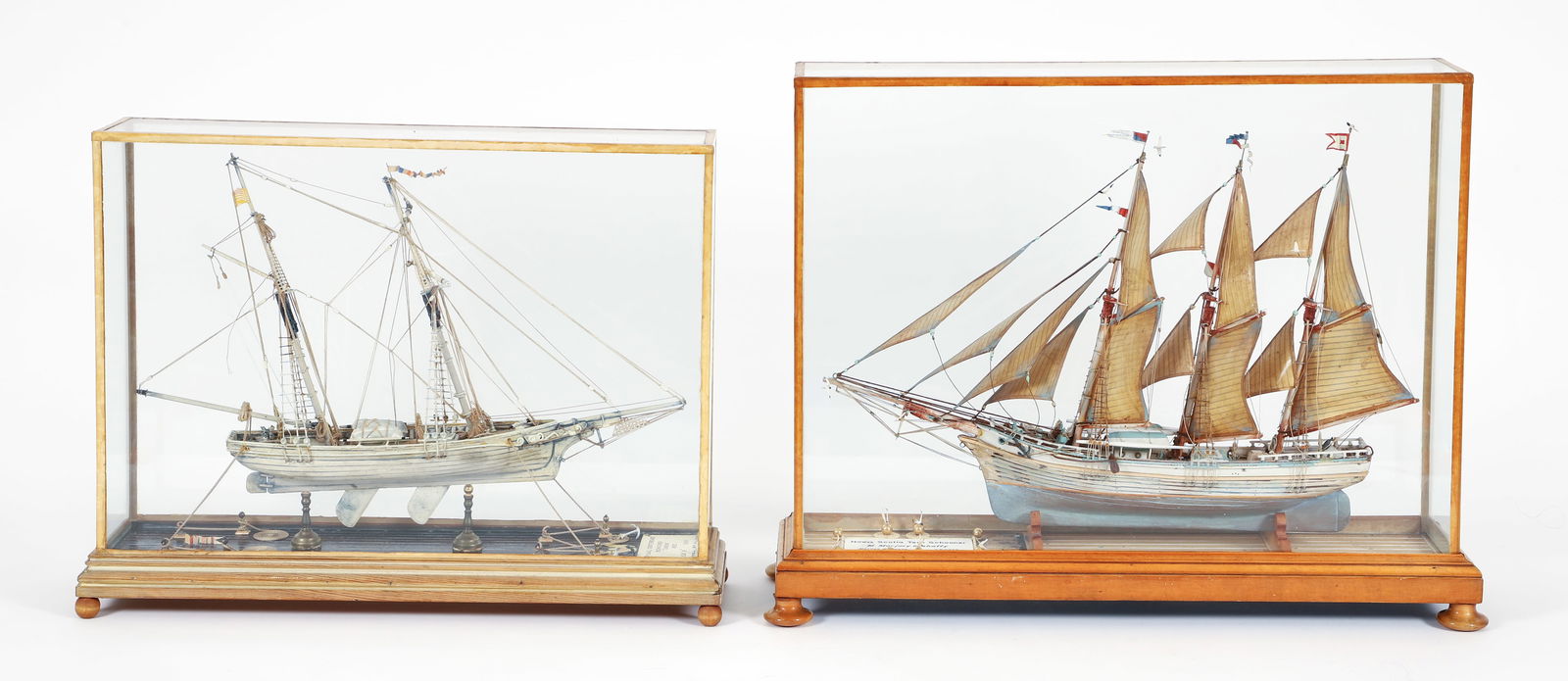 2 Cased Ship Models Nova Scotia and Union (1 of 8)