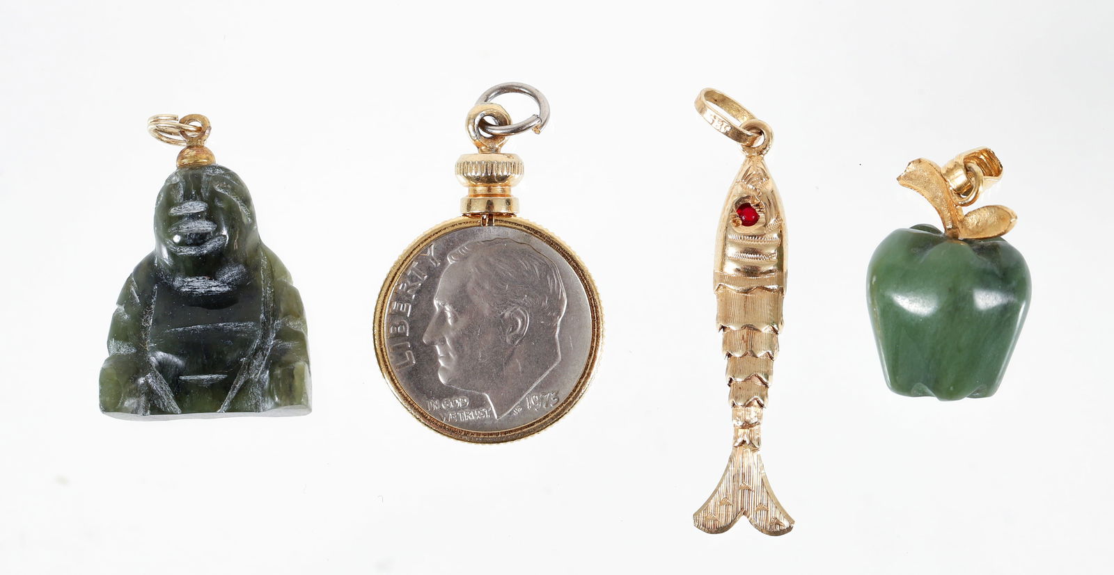 Gold and Jade Figural Charms (1 of 3)