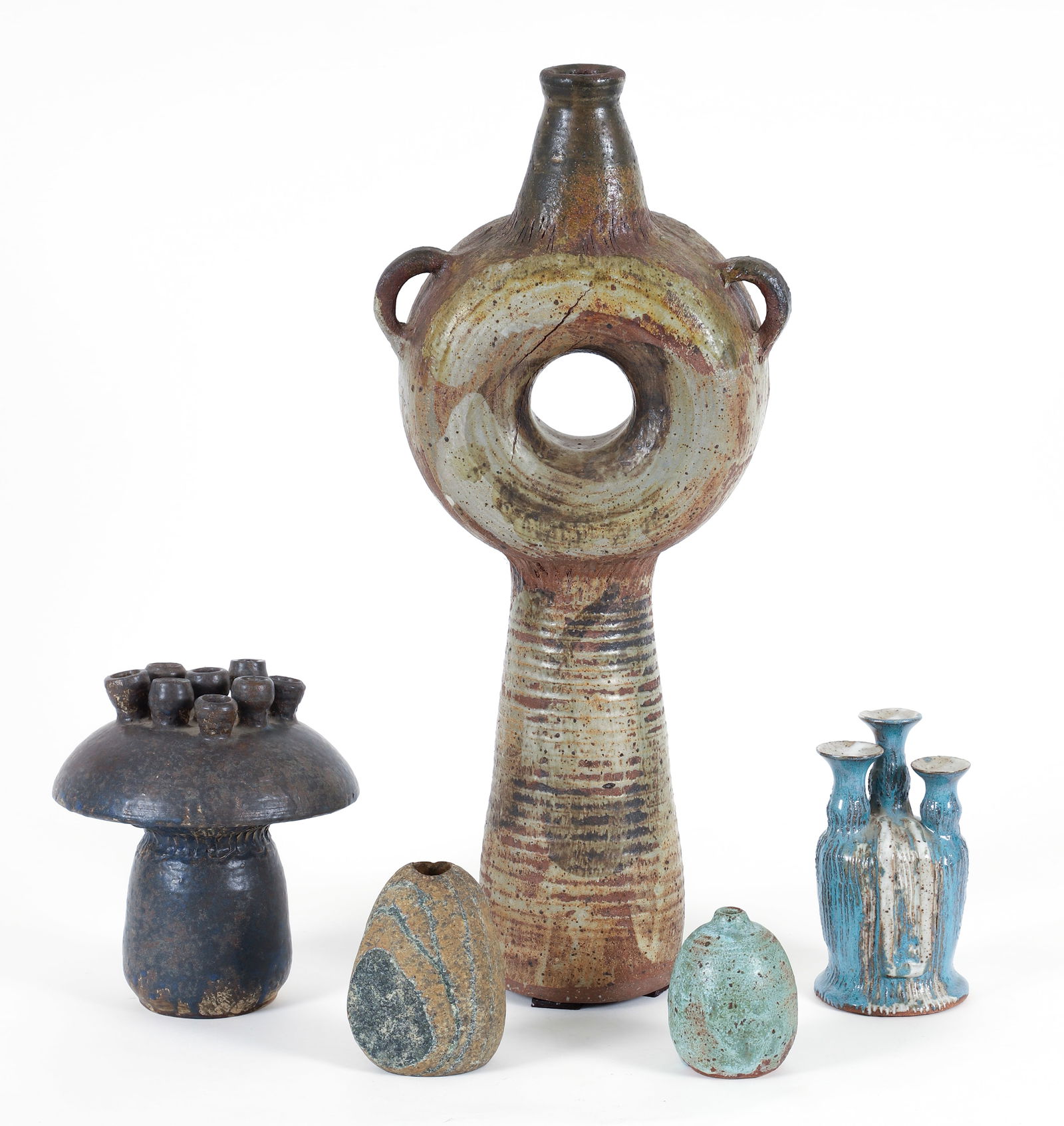 Collection of 5 Studio Ceramic Bud Vases (1 of 11)