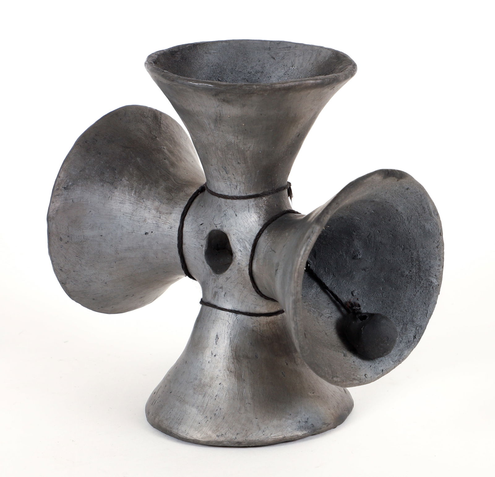 Mexican Ceramic in style of Eames House Black Clay Doorbell (1 of 3)