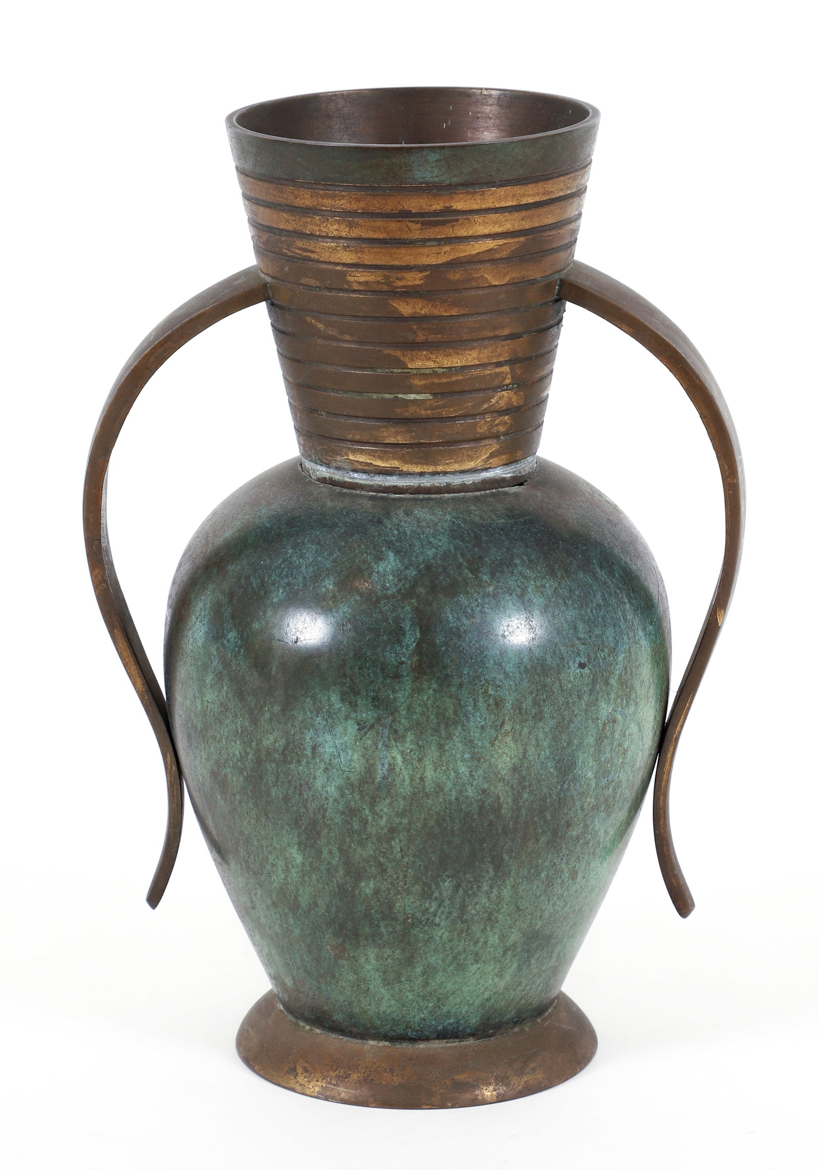 Maurice Ascalon for Pal-Bell Israel Bronze Verdigris Vase (1 of 5)